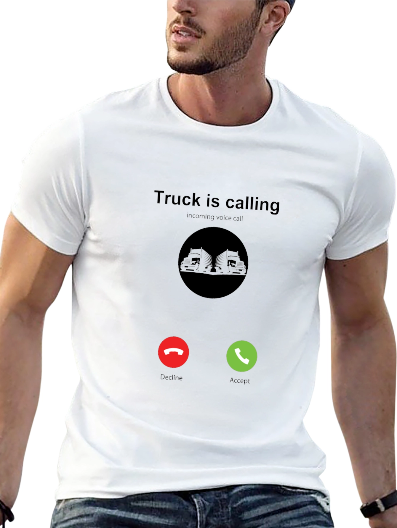 Black Truck Is Calling Black T-Shirt view 13