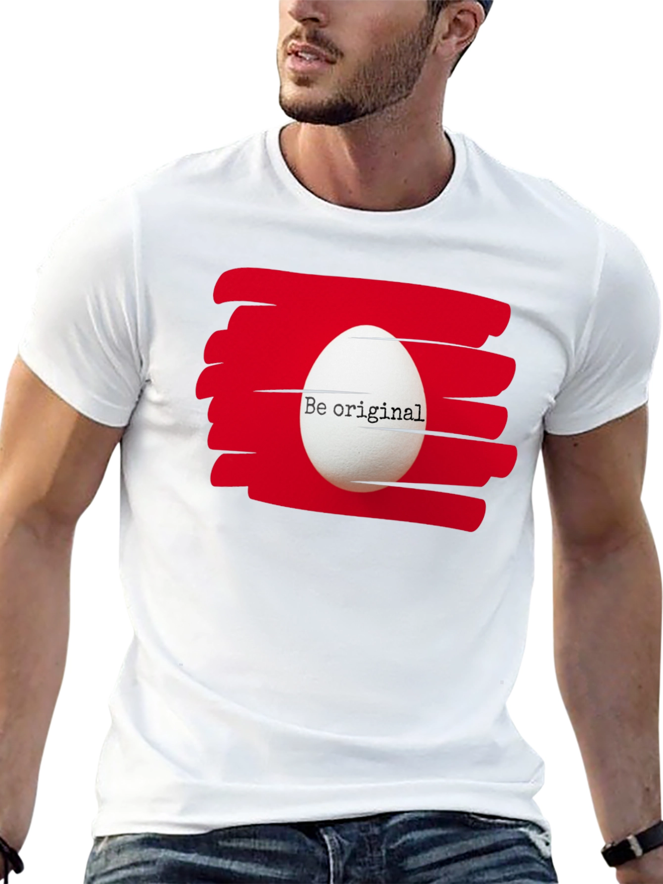 Black Be Original Egg Graphic Tee - Black view 13