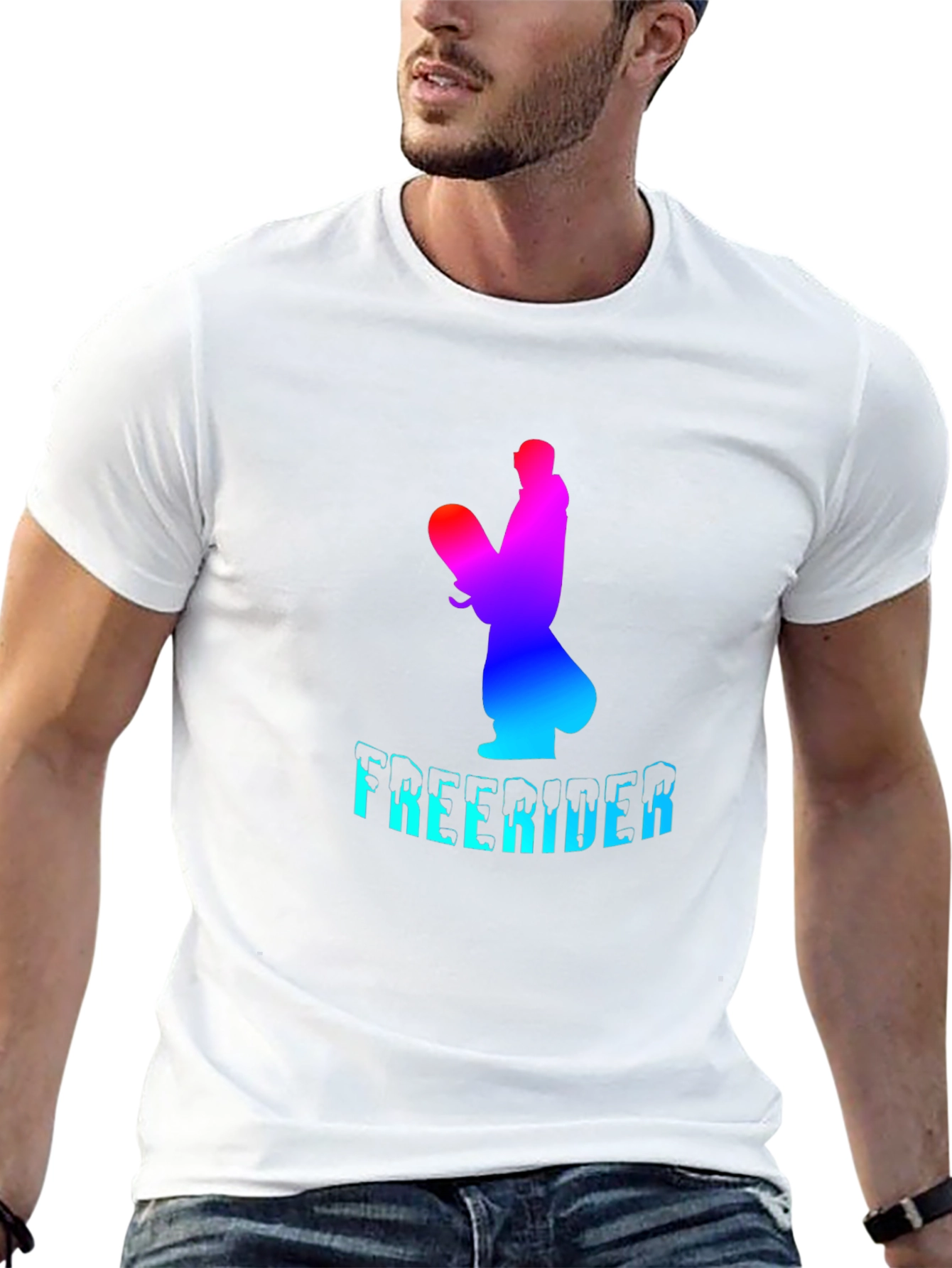Black Freerider Graphic T-Shirt - Bold Design, Comfortable Fit view 13