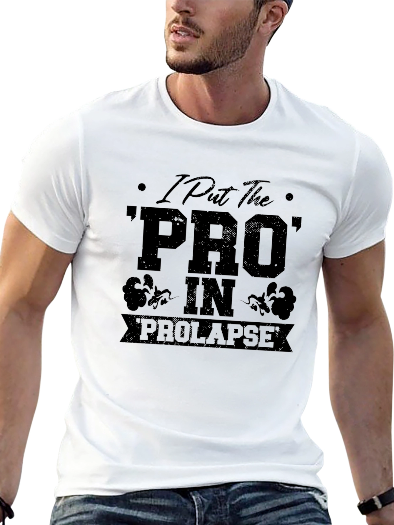 Black I Put the PRO in Prolapse Black T-Shirt view 13