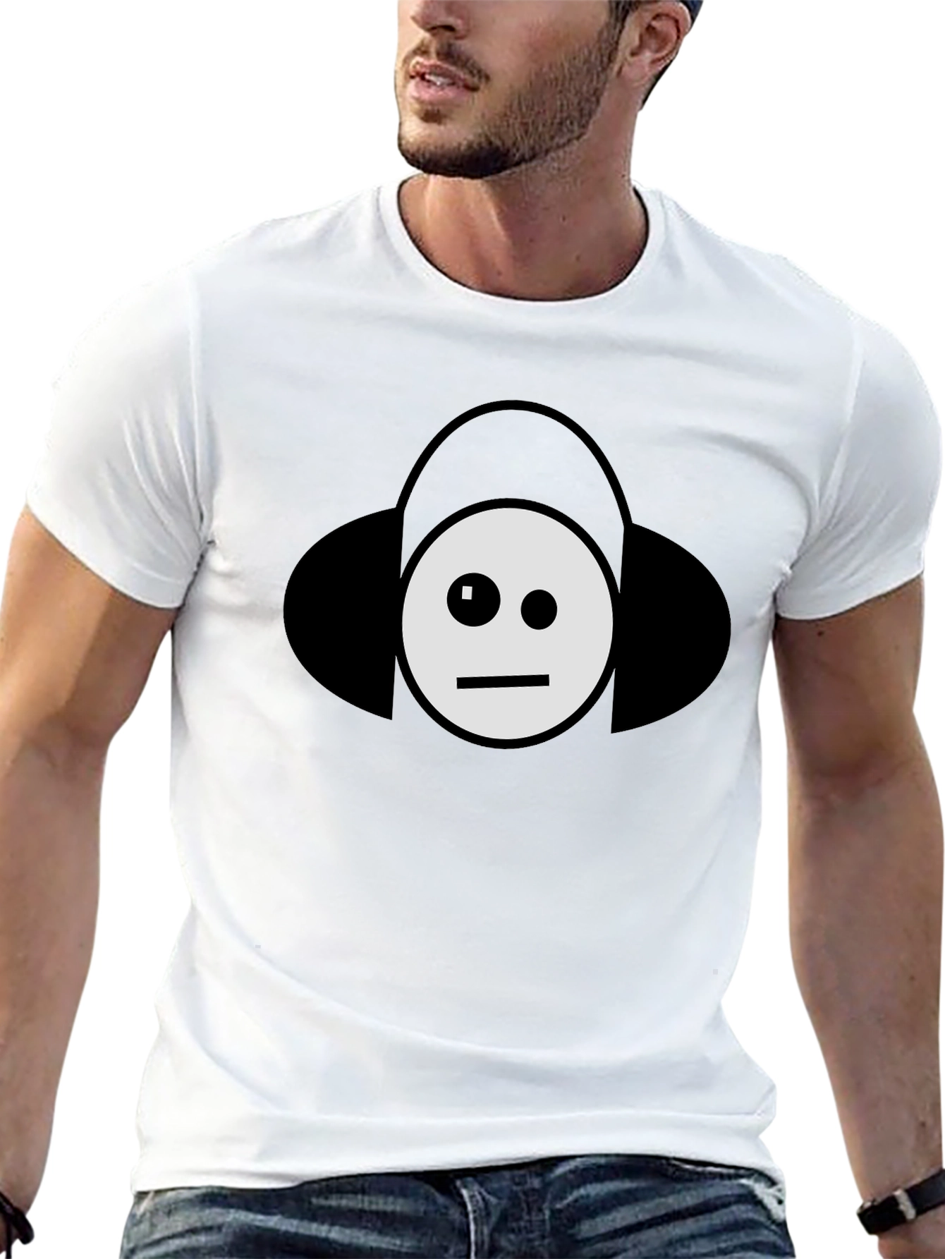 Black Cool DJ Emoji Black T-Shirt view 13