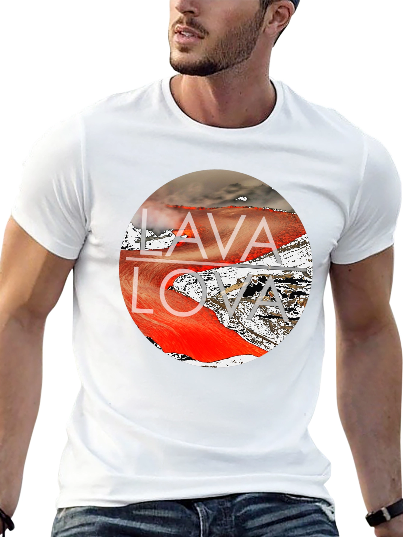 Black Lava Flow Graphic Tee - Men's Black T-Shirt view 13