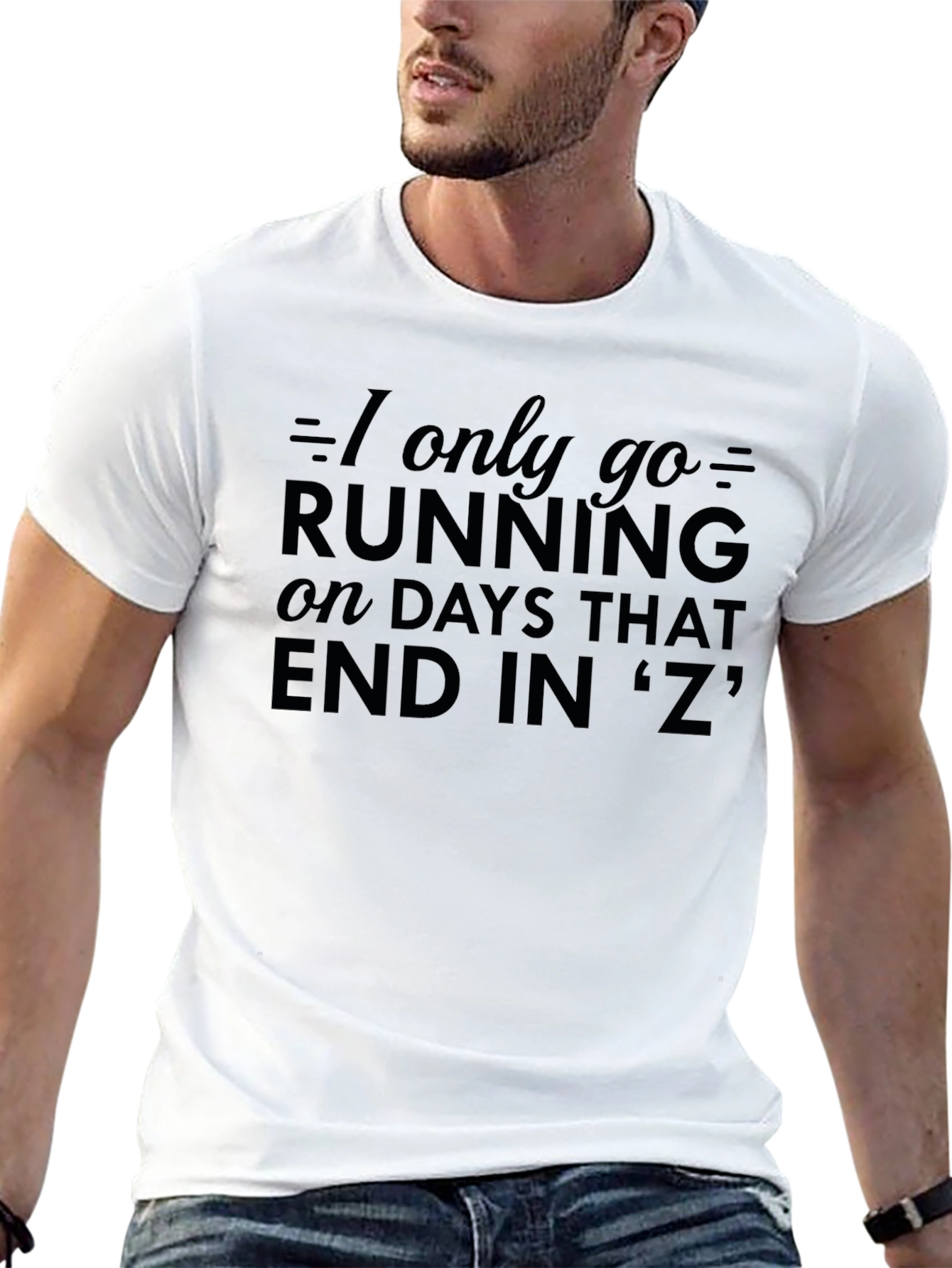 Black Funny Running T-Shirt - Days Ending in 'Z' view 13