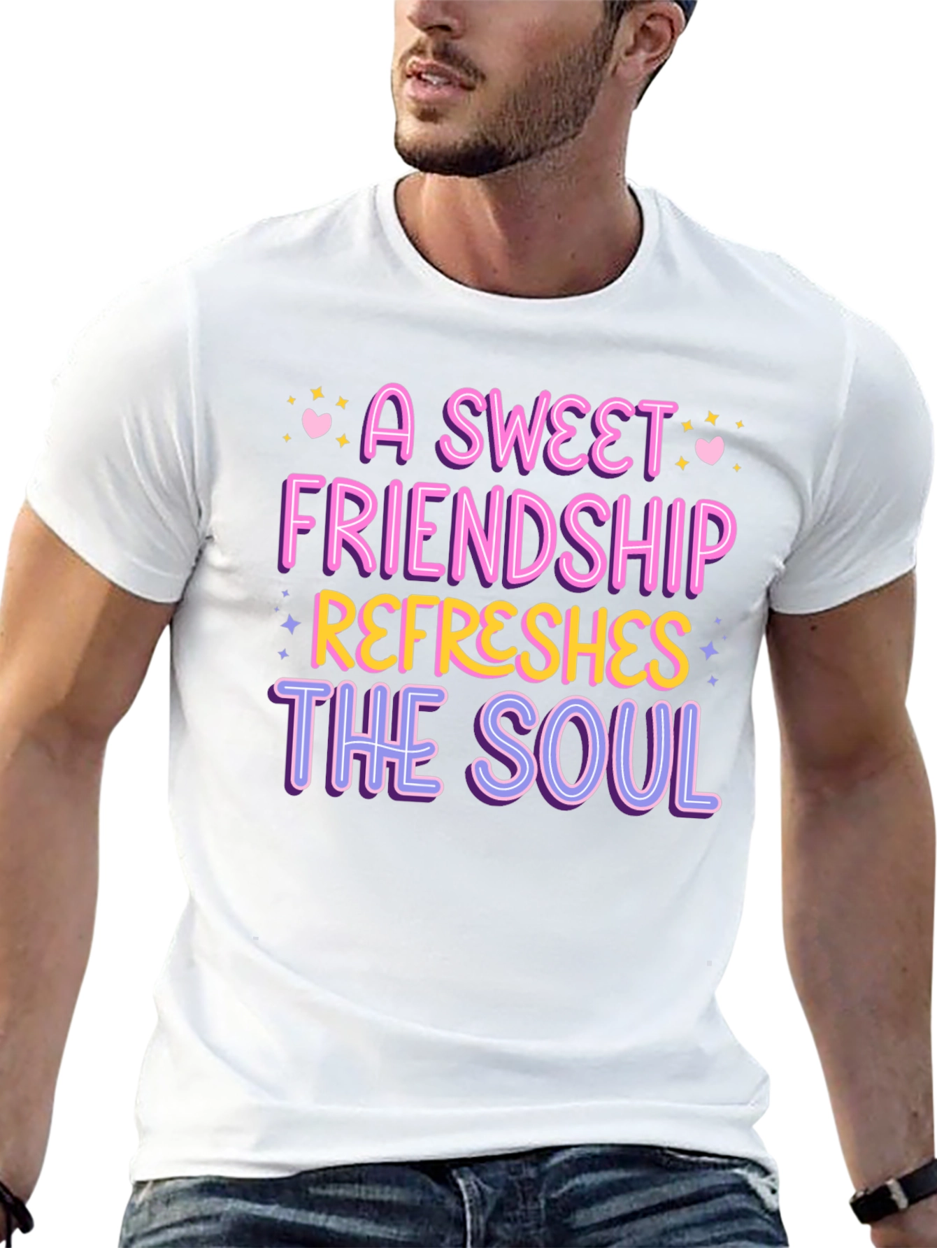 Black A Sweet Friendship Refreshes the Soul Tee view 13