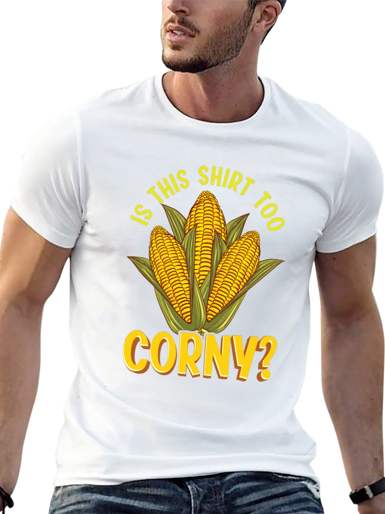 Black Is This Shirt Too Corny? Novelty Graphic Tee view 13