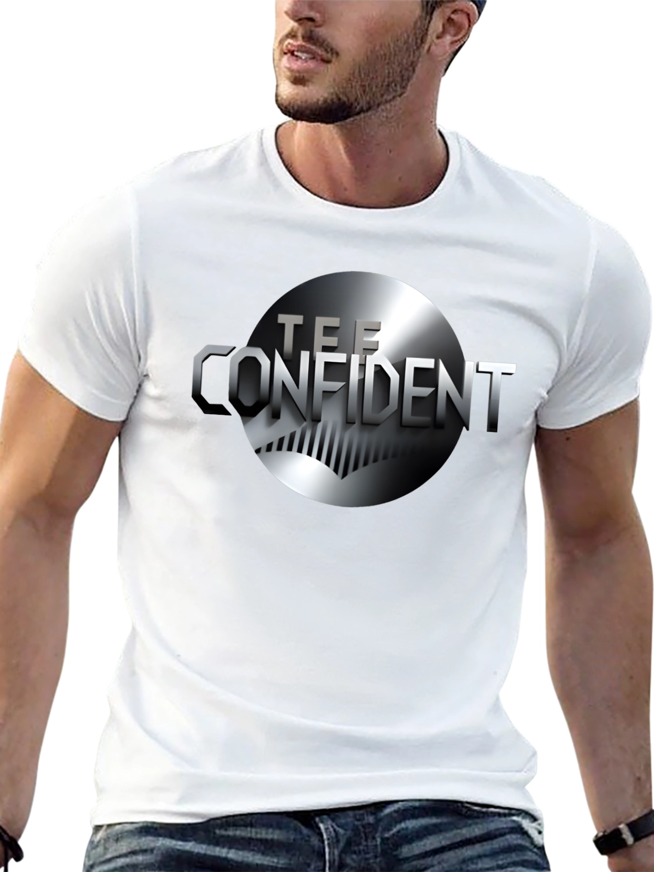 Black Tee Confident Black Graphic T-Shirt - Modern Design view 13