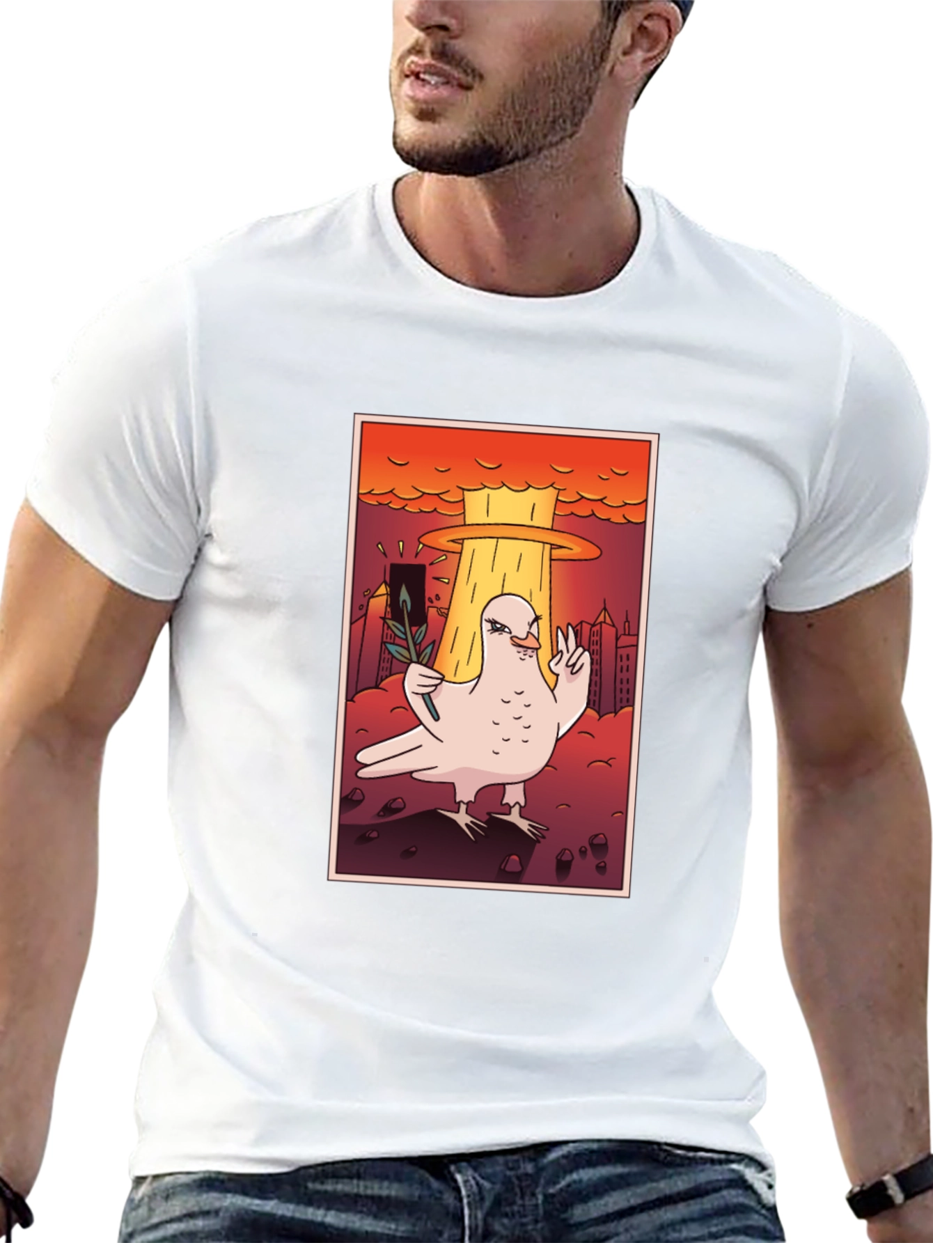 Black Peace Dove T-Shirt - Nuclear Apocalypse view 13