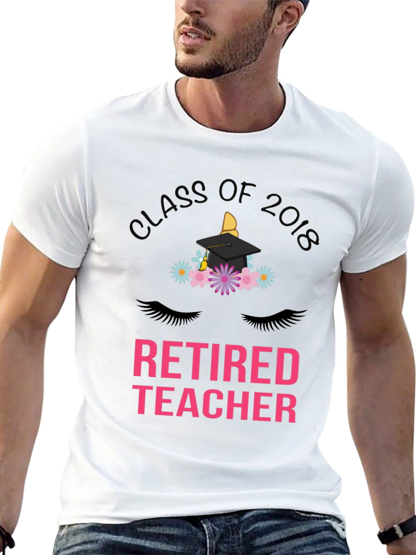Black Retired Teacher T-Shirt Class of 2018 view 13