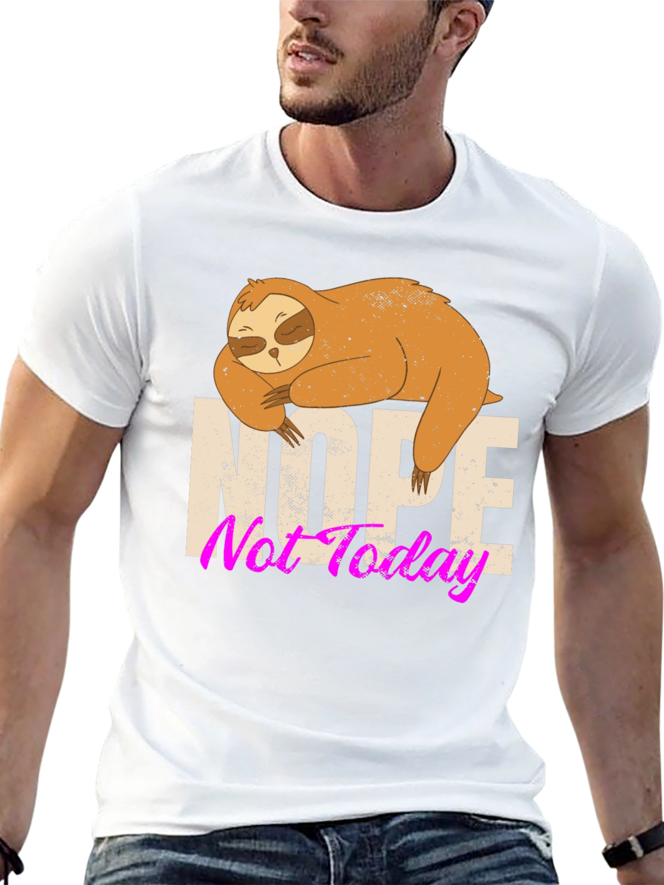Nope Not Today Sloth Graphic Tee - 13