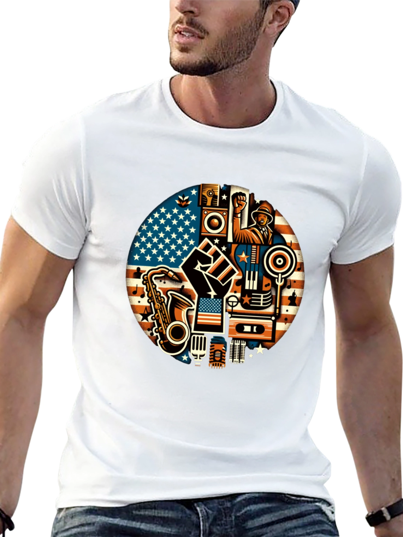 Black Music & Unity Graphic T-Shirt view 13