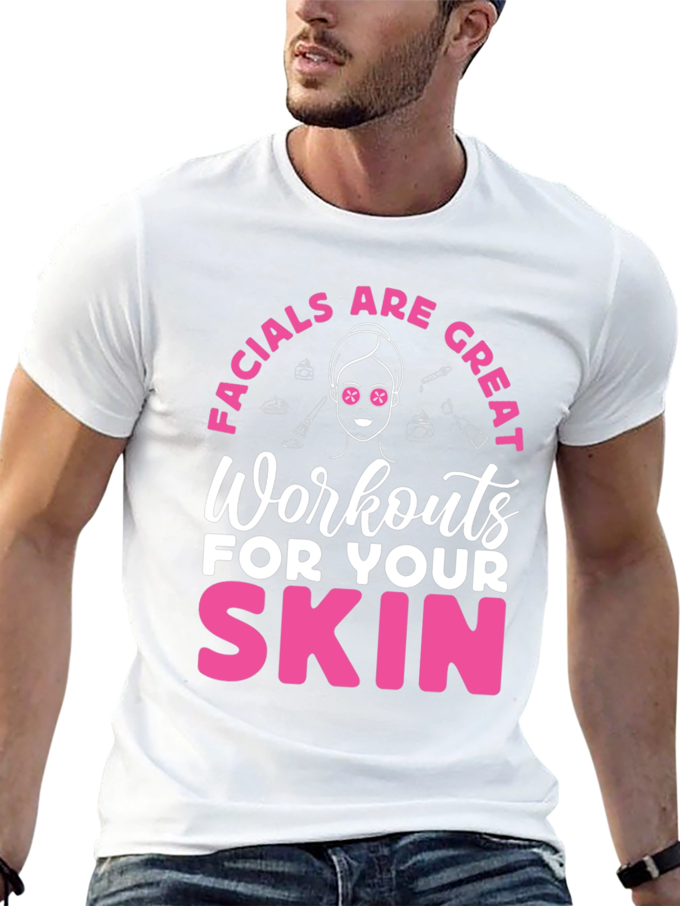 Black Facials are Great Workouts Skin T-Shirt view 13
