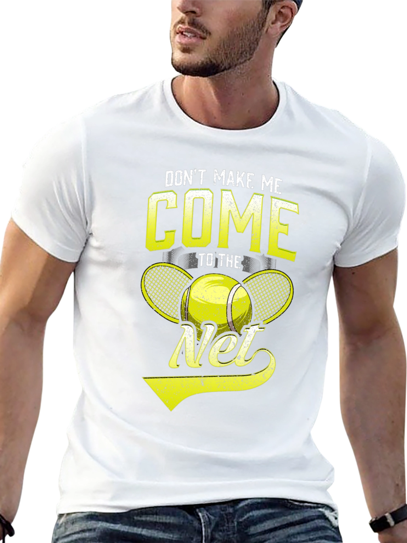 Black Tennis T-Shirt - Don't Make Me Come To The Net view 13