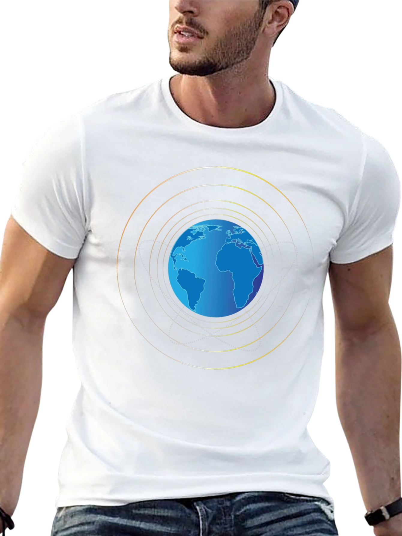 Black Globe Graphic Black T-Shirt view 13