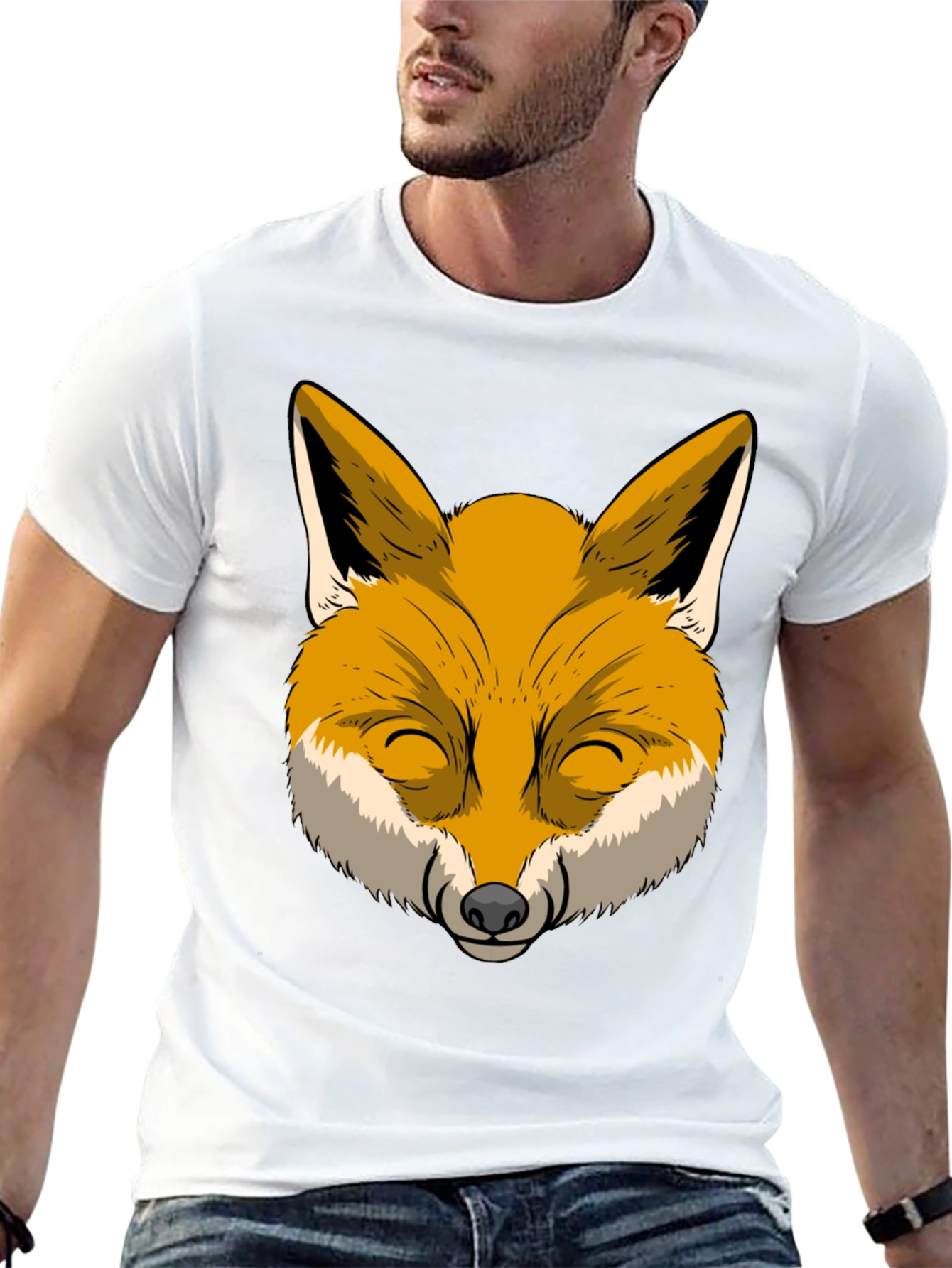 Black Fox Graphic T-Shirt - Cool Animal Design view 13