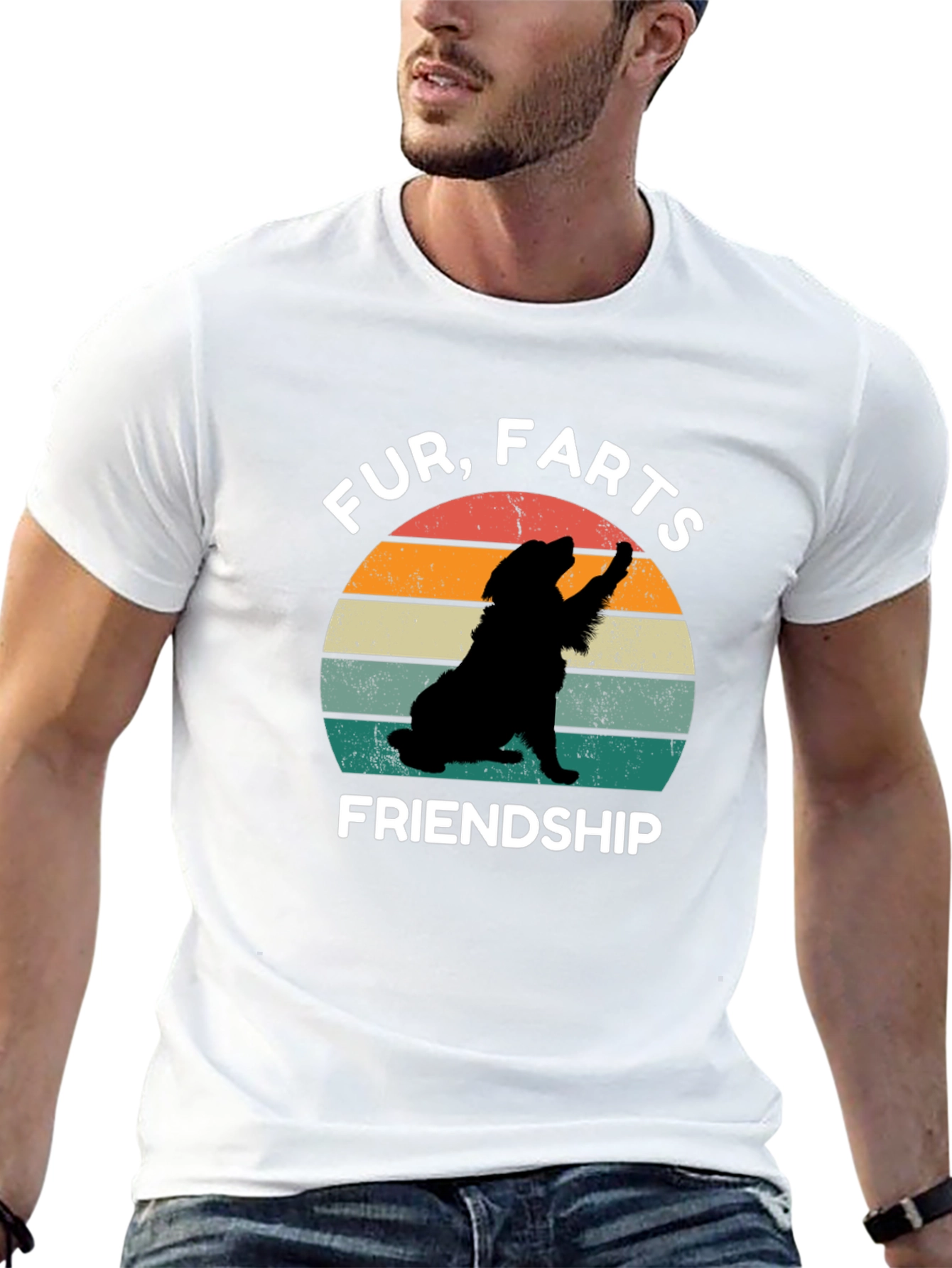Black Fur Farts Friendship Black T-Shirt view 13