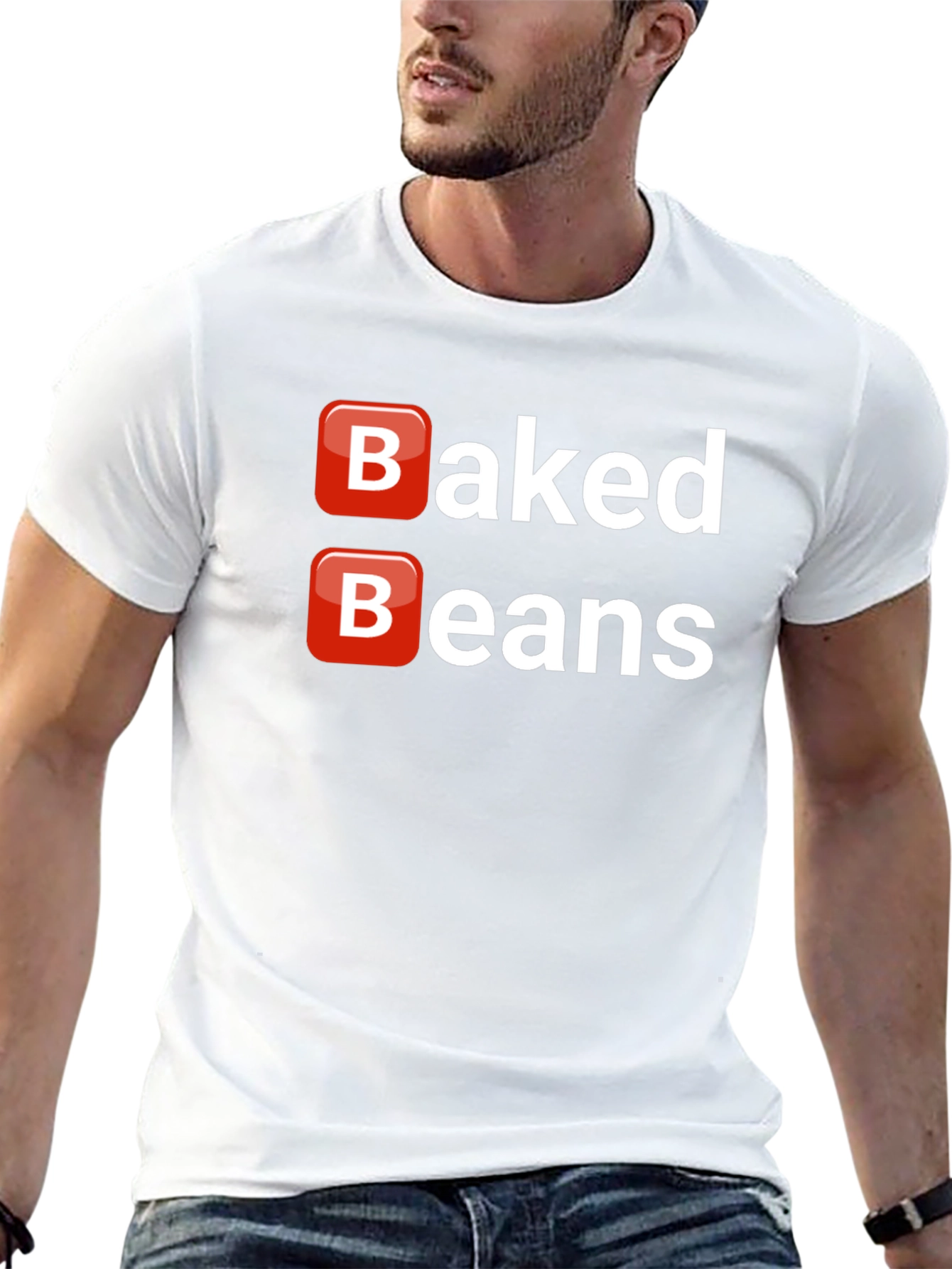 Black Baked Beans T-Shirt - Funny Food Tee view 13