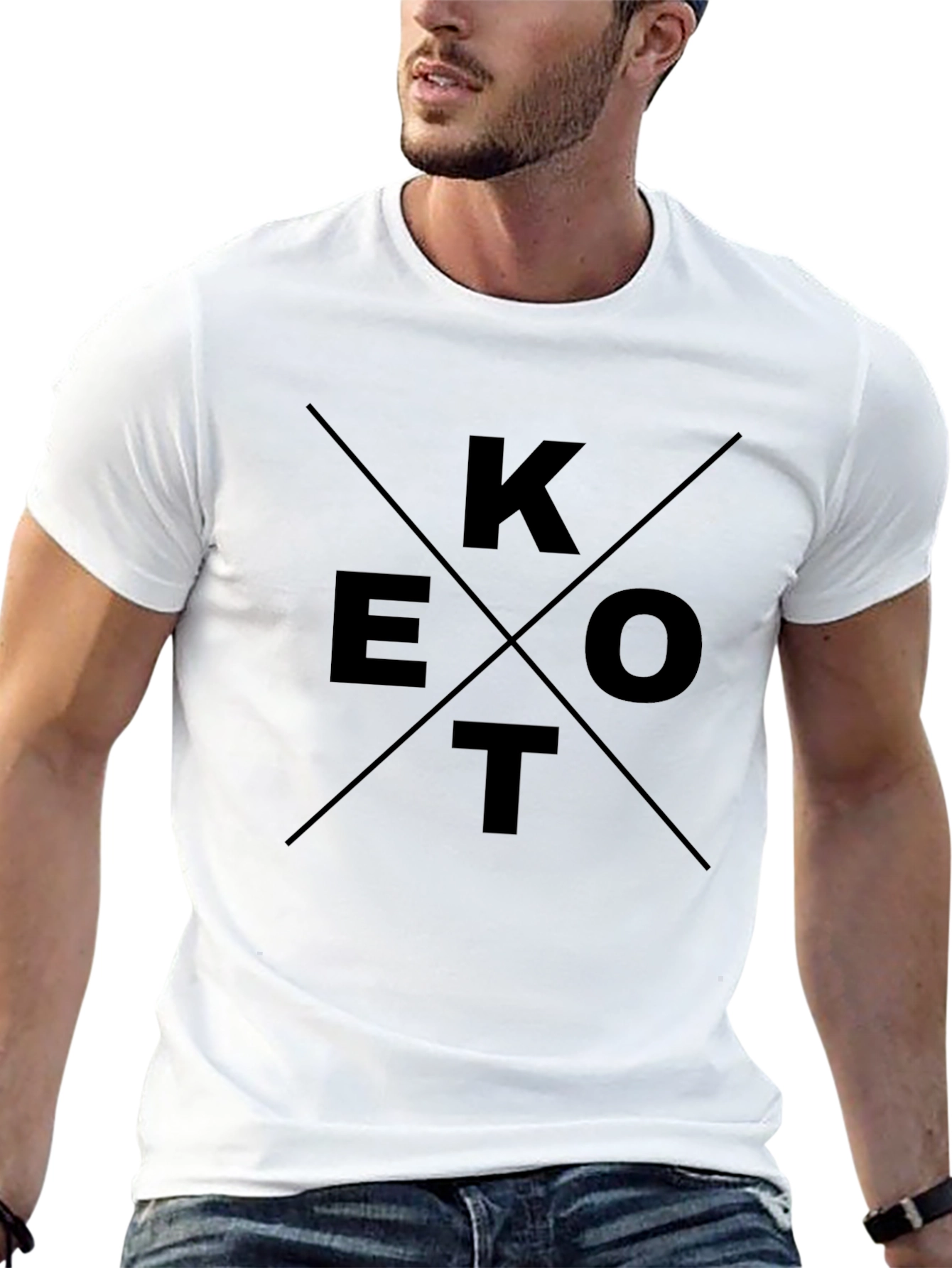 Black Keto Wordmark Black T-Shirt for Men view 13
