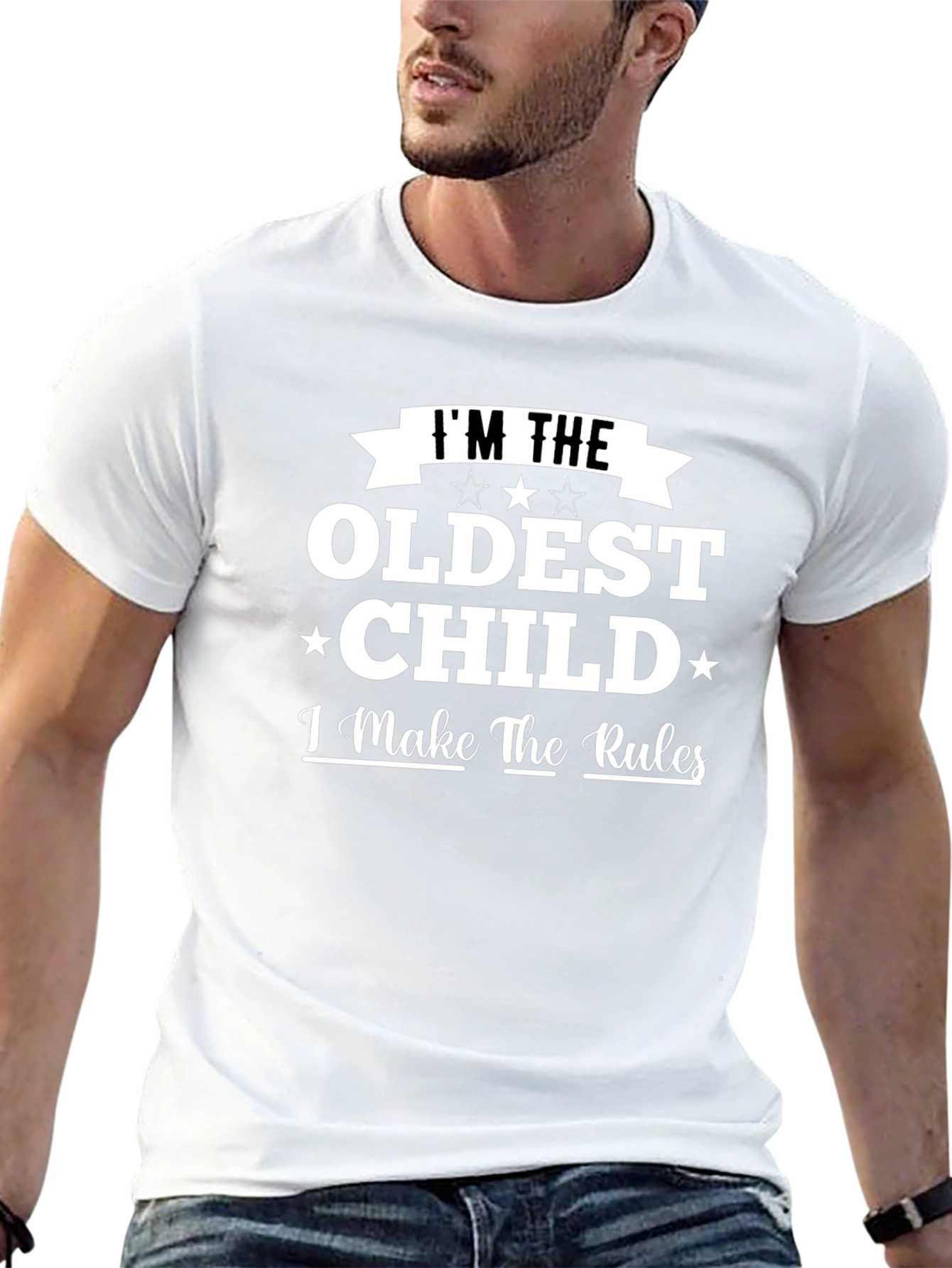 Black I'm The Oldest Child T-Shirt view 13