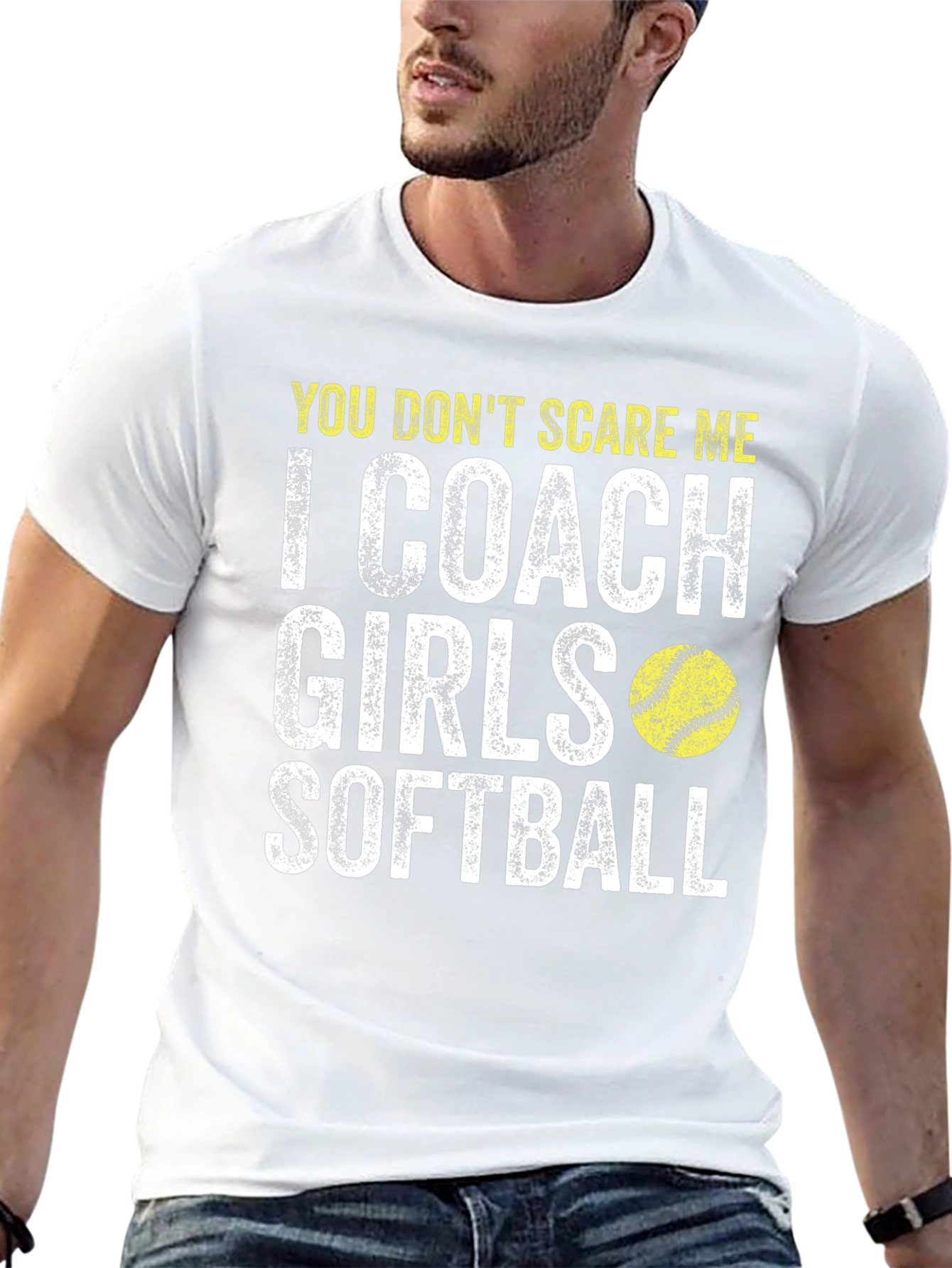 Black Coach Girls Softball T-Shirt view 13