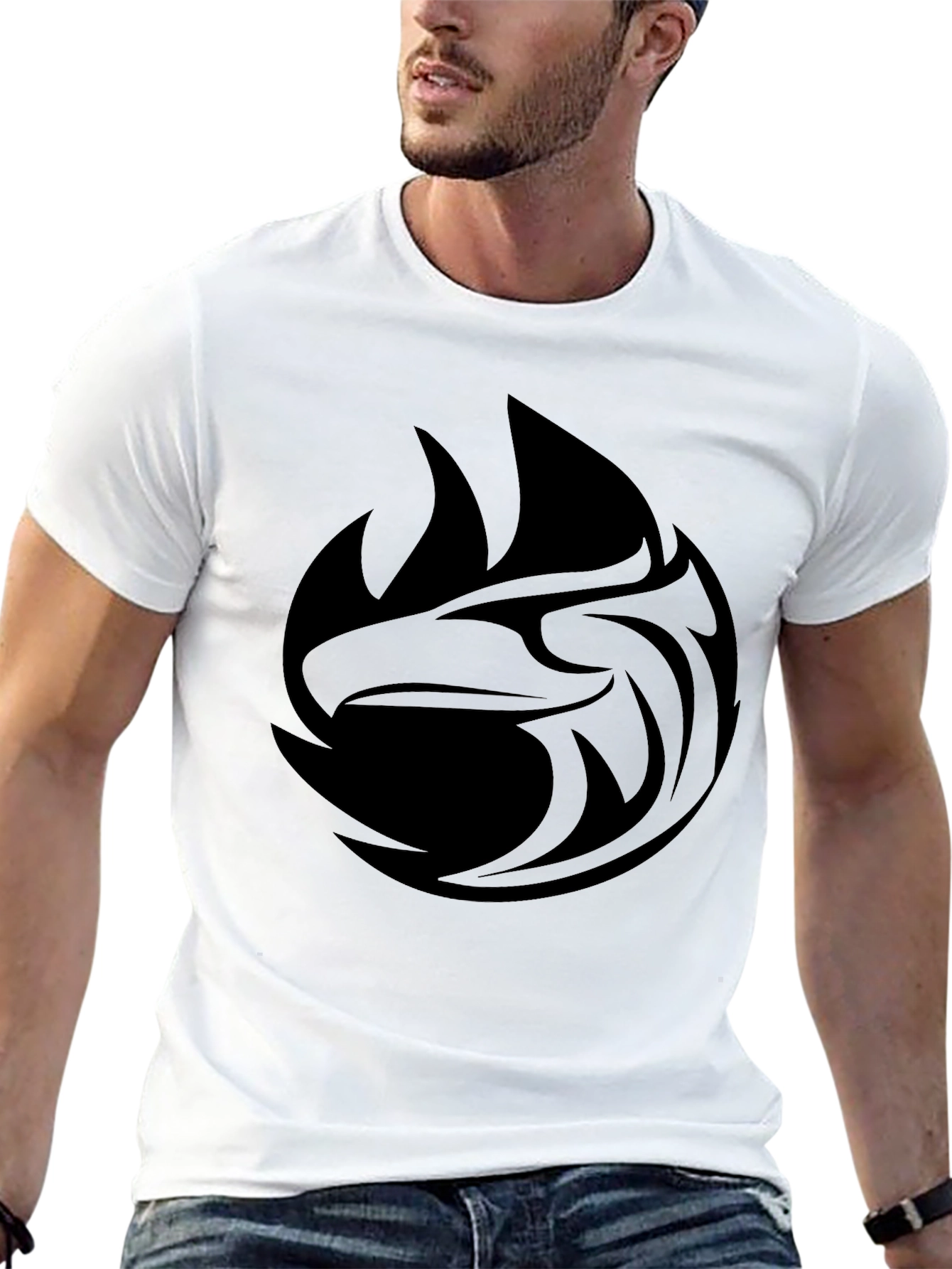 Black Black Eagle Graphic Tee - Stylish Men's T-Shirt view 13