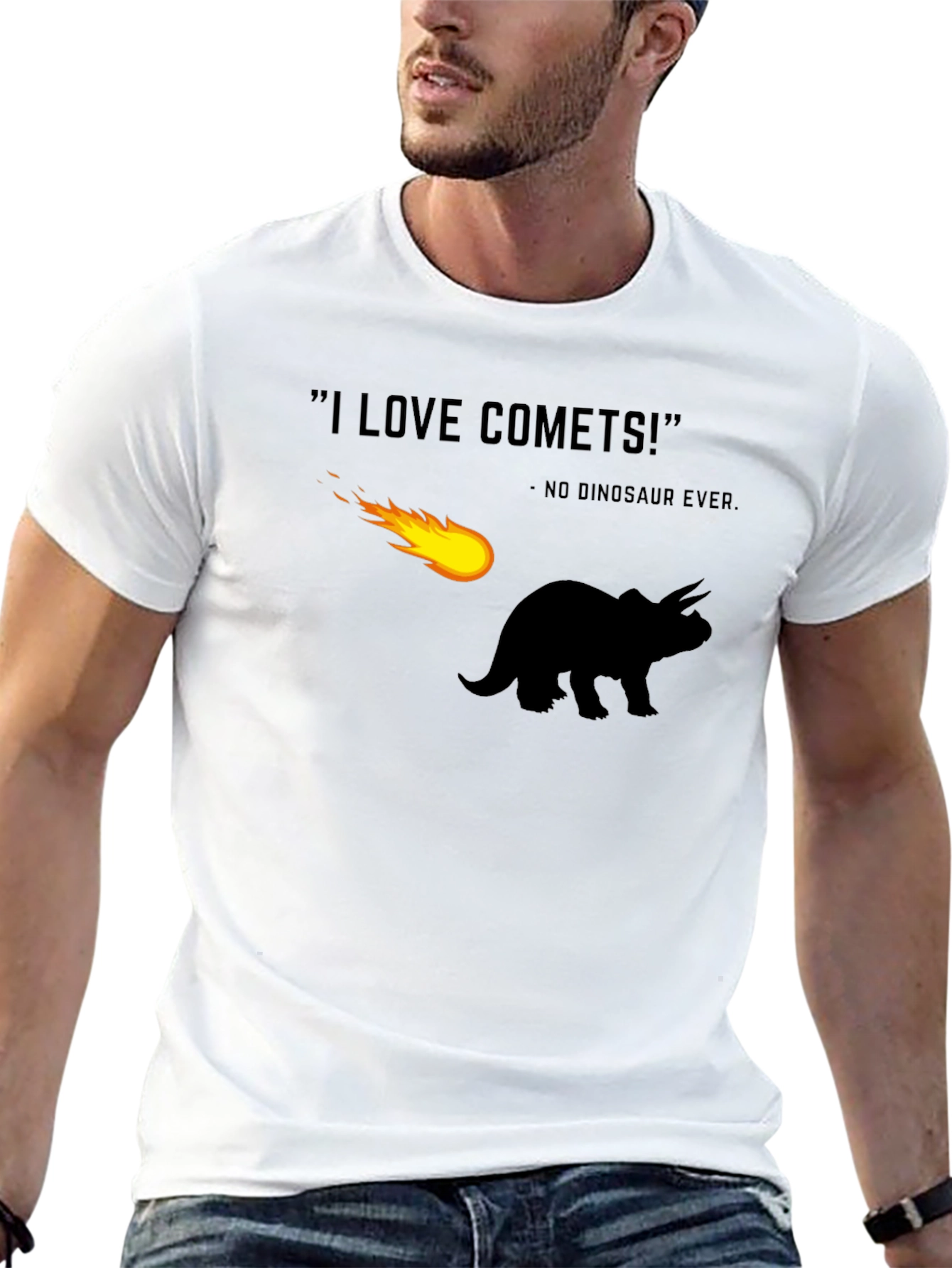 Black Dinosaur Comet T-Shirt - No Dinosaur Ever! view 13