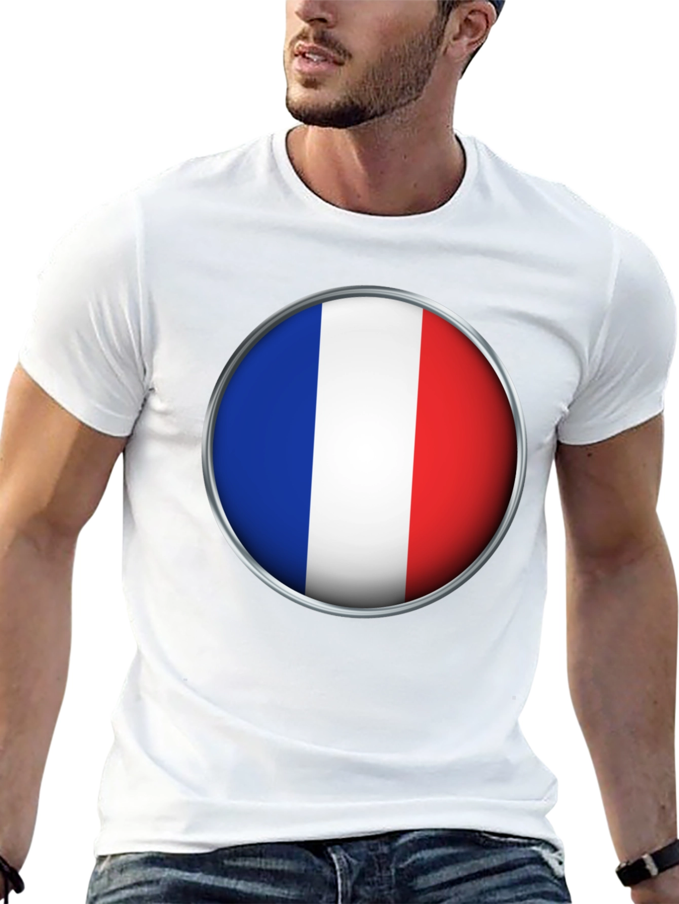 Black French Flag T-Shirt - Stylish National Pride Tee view 13
