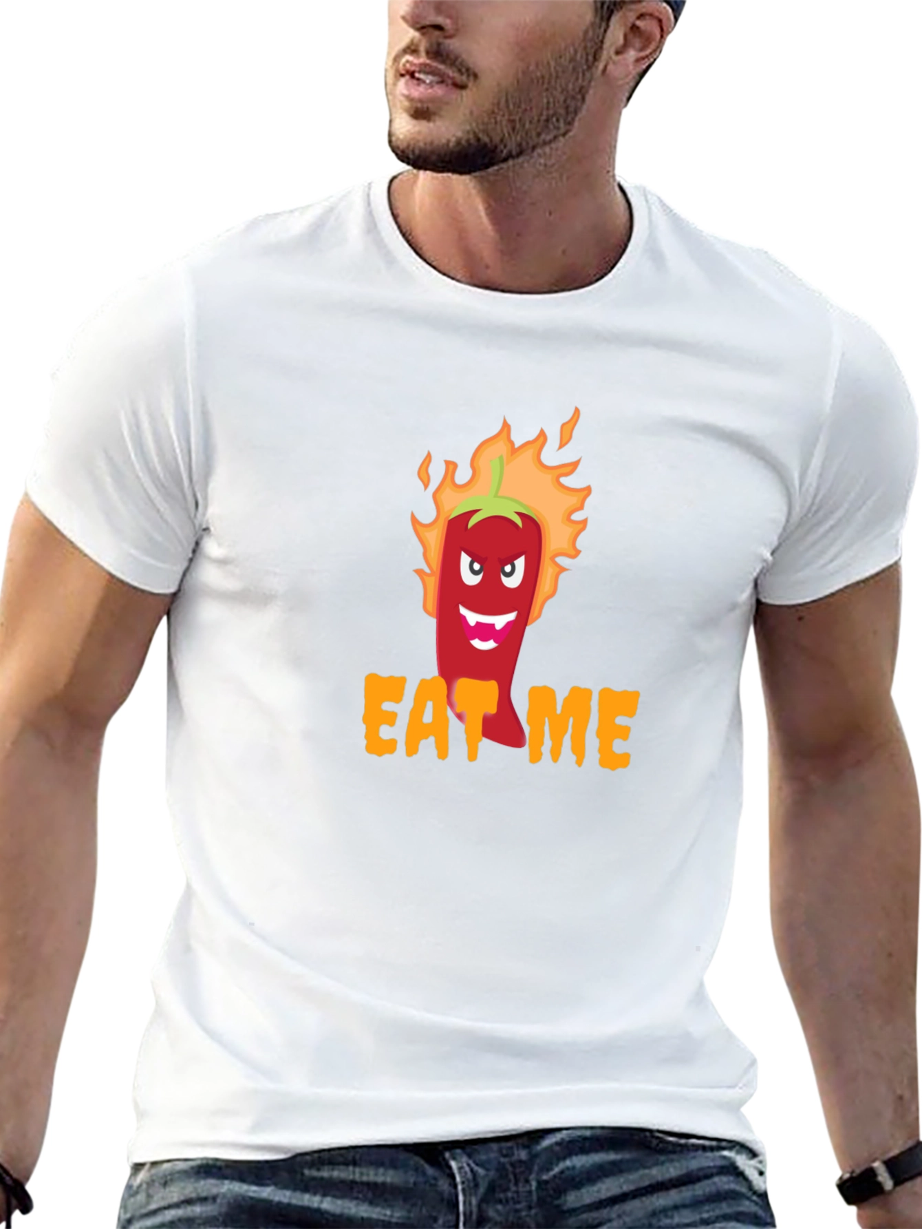 Eat Me Spicy Pepper Graphic Tee - Black T-Shirt - 13