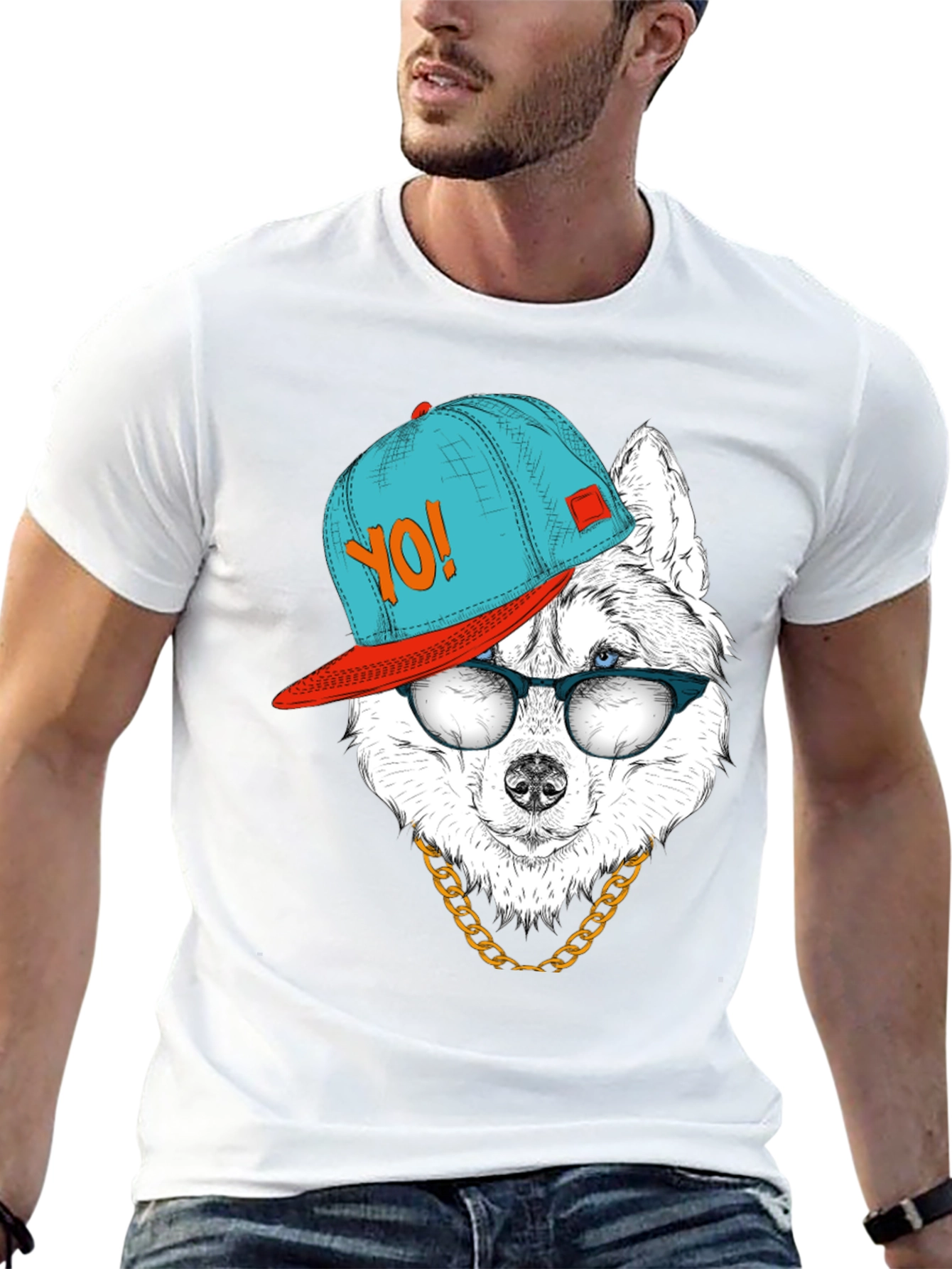 Cool Dog Graphic Tee - Hip Hop Style - 13