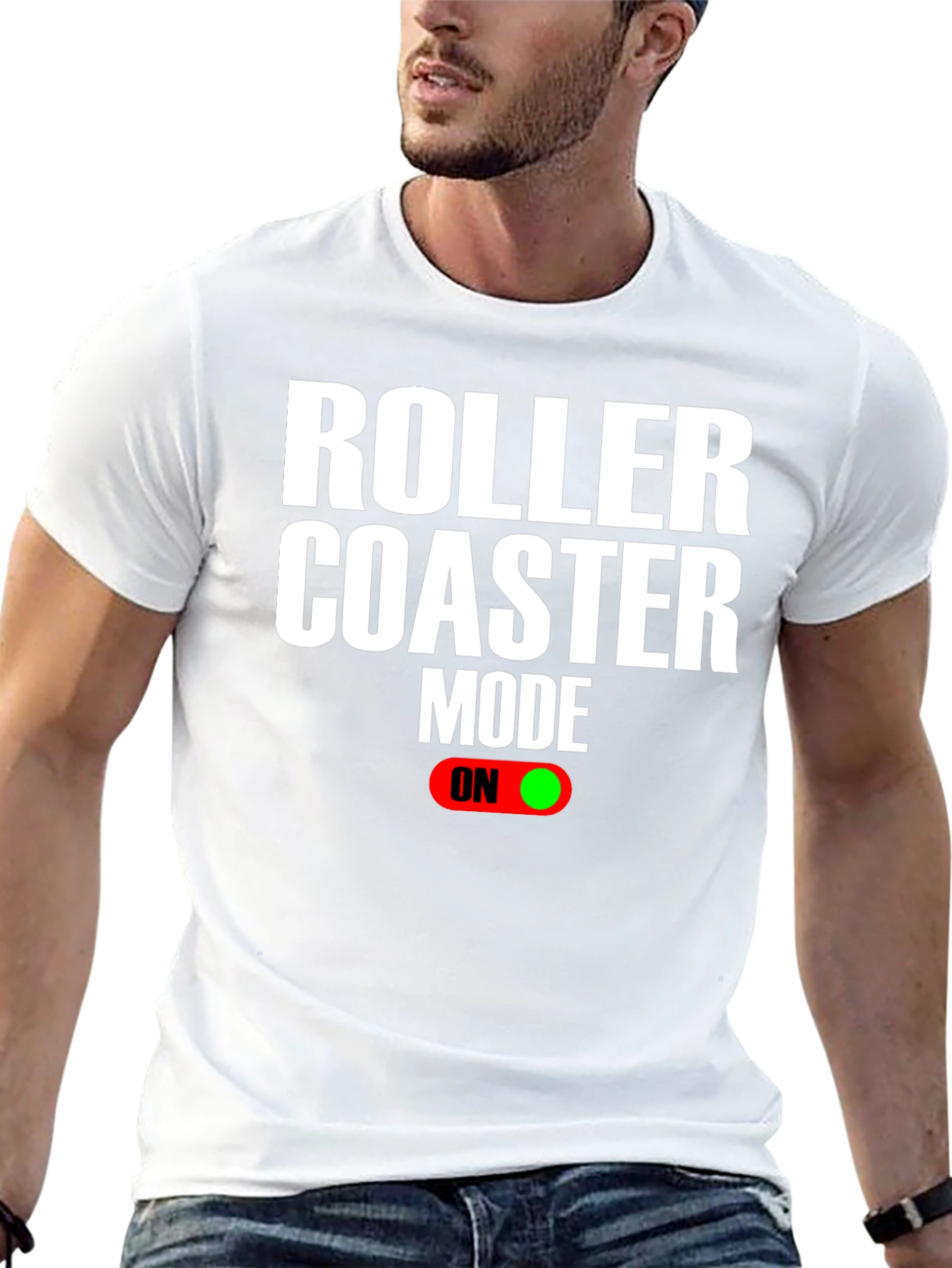 Black Roller Coaster Mode On T-Shirt view 13