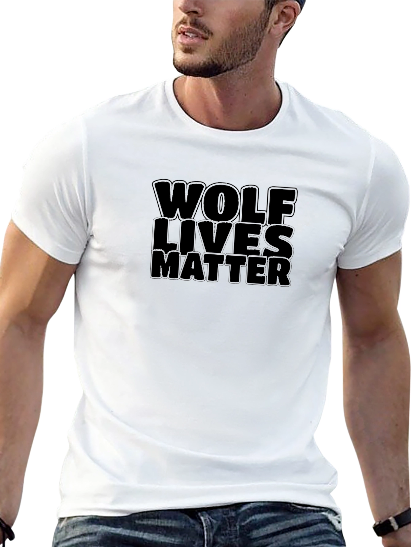 Black Wolf Lives Matter Graphic Tee view 13