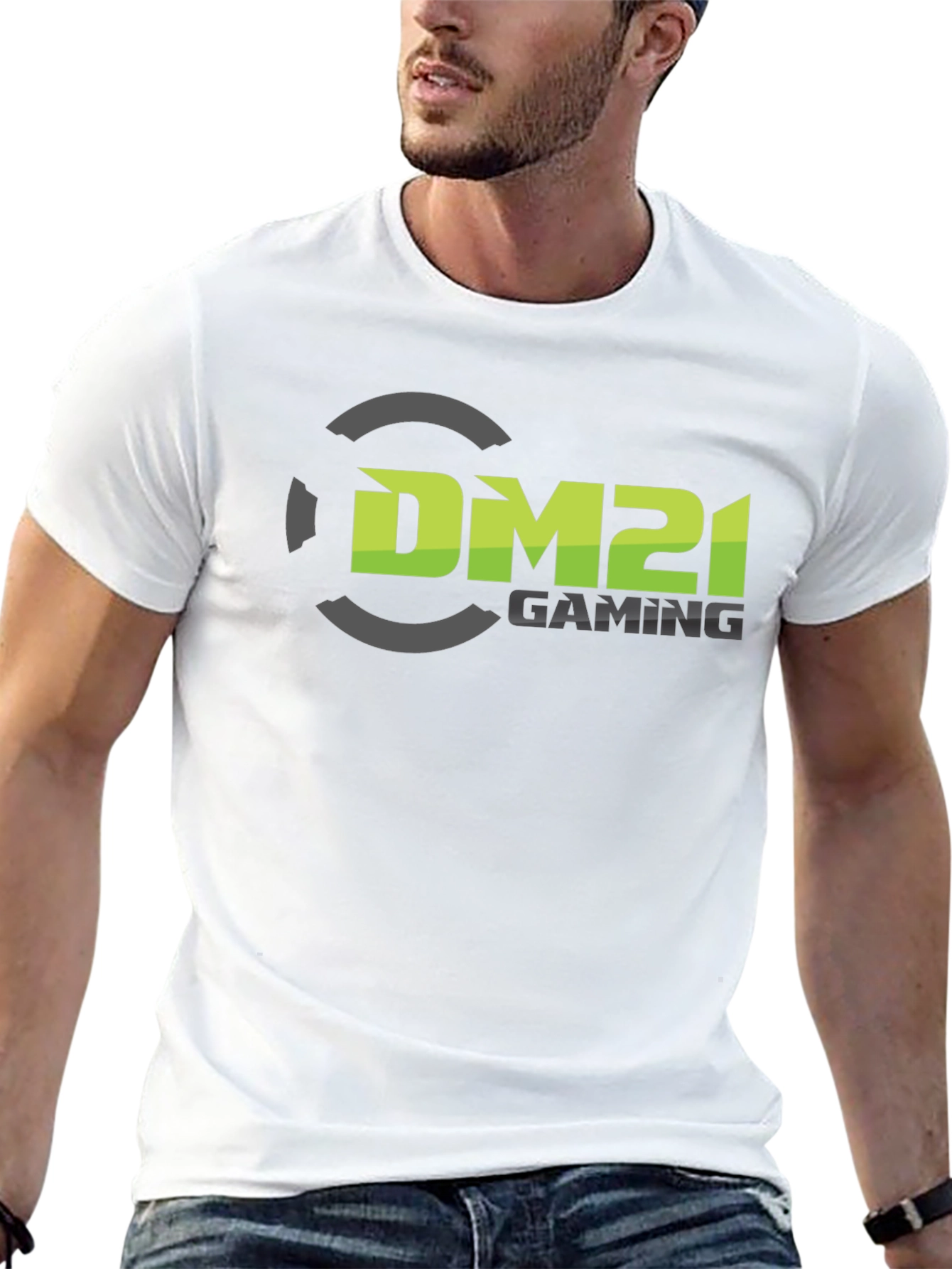 Black DM21 Gaming Black T-Shirt view 13