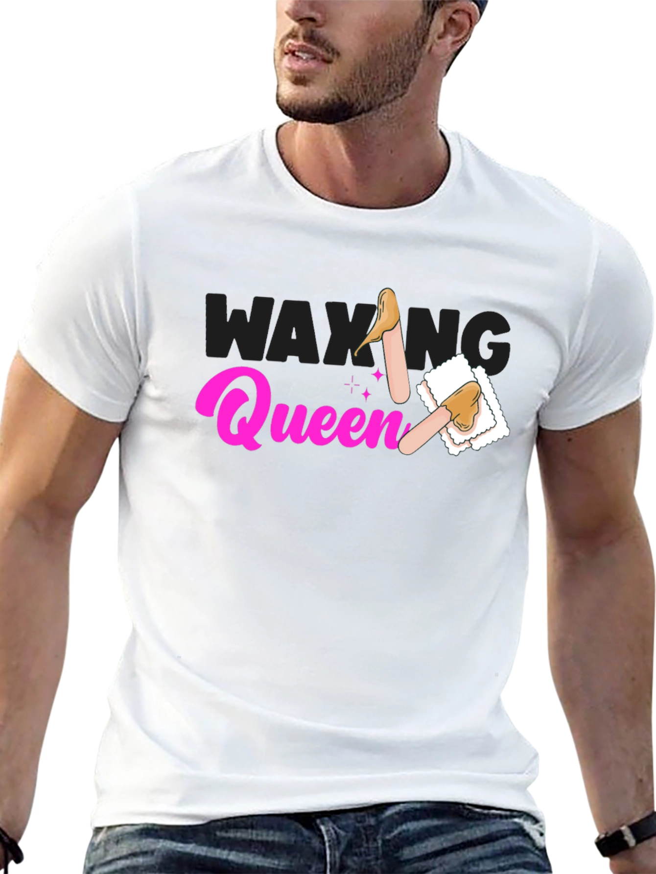 Black Waxing Queen T-Shirt - Beauty Spa Apparel view 13