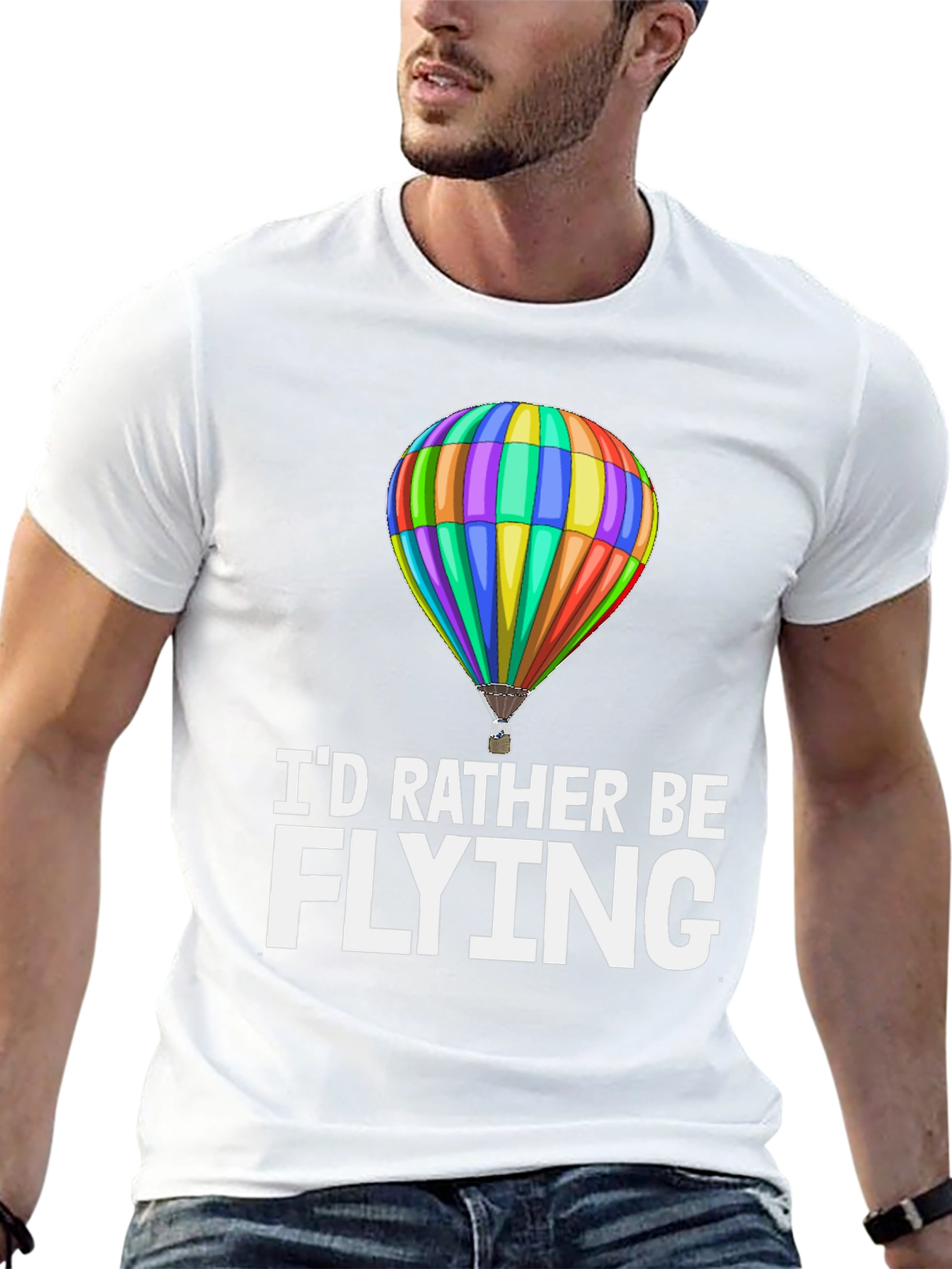 Black I'd Rather Be Flying T-Shirt view 13