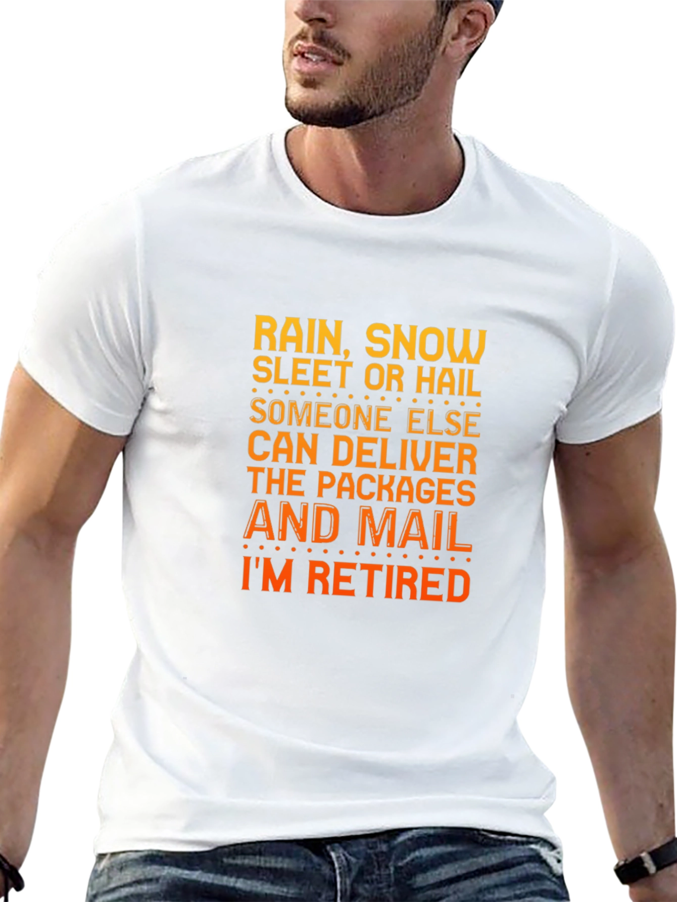 Black Retired Mail Carrier Graphic Tee view 13