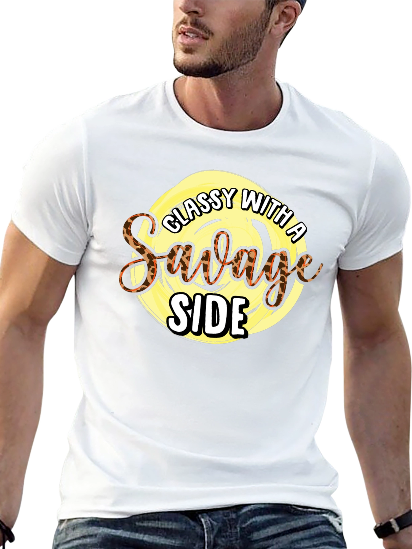 Black Classy with a Savage Side Graphic Tee view 13