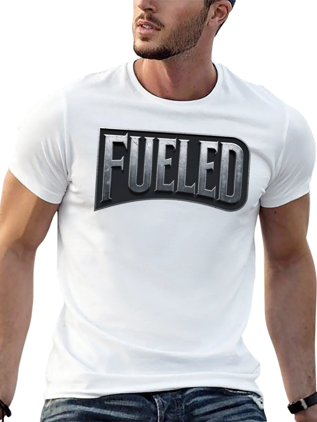 Black Fueled Graphic T-Shirt - Black Crew Neck view 13