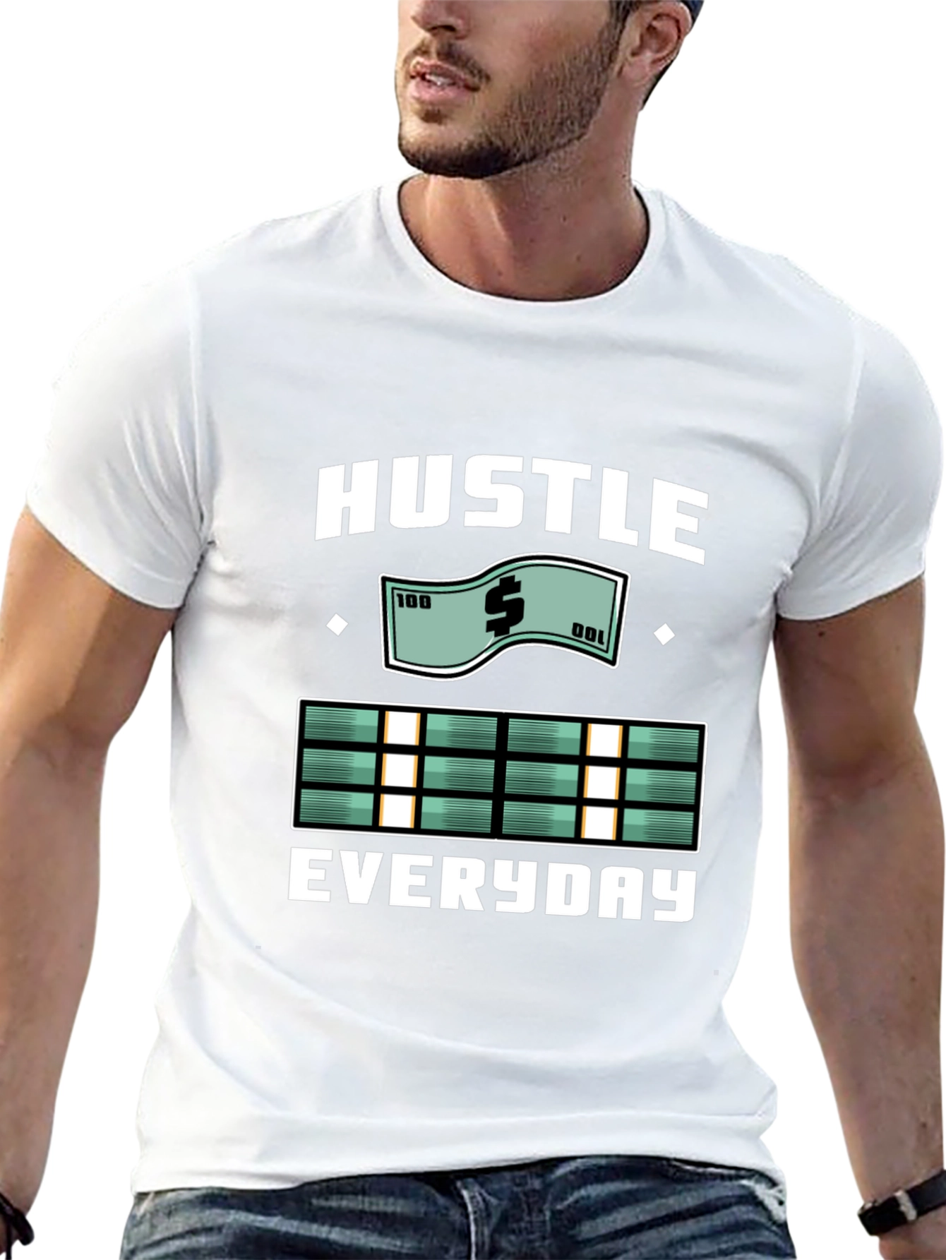Black Hustle Everyday Graphic T-Shirt view 13