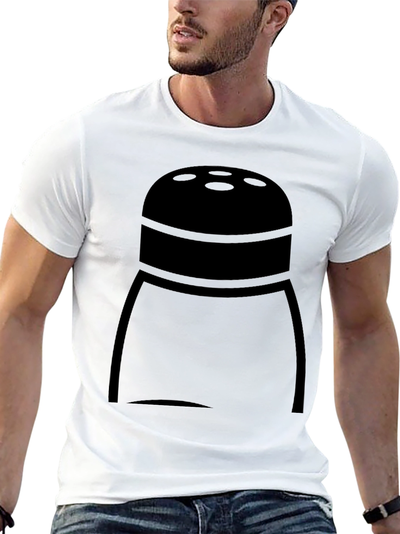 Black Salt Shaker Graphic T-Shirt - Funny Food Tee view 13