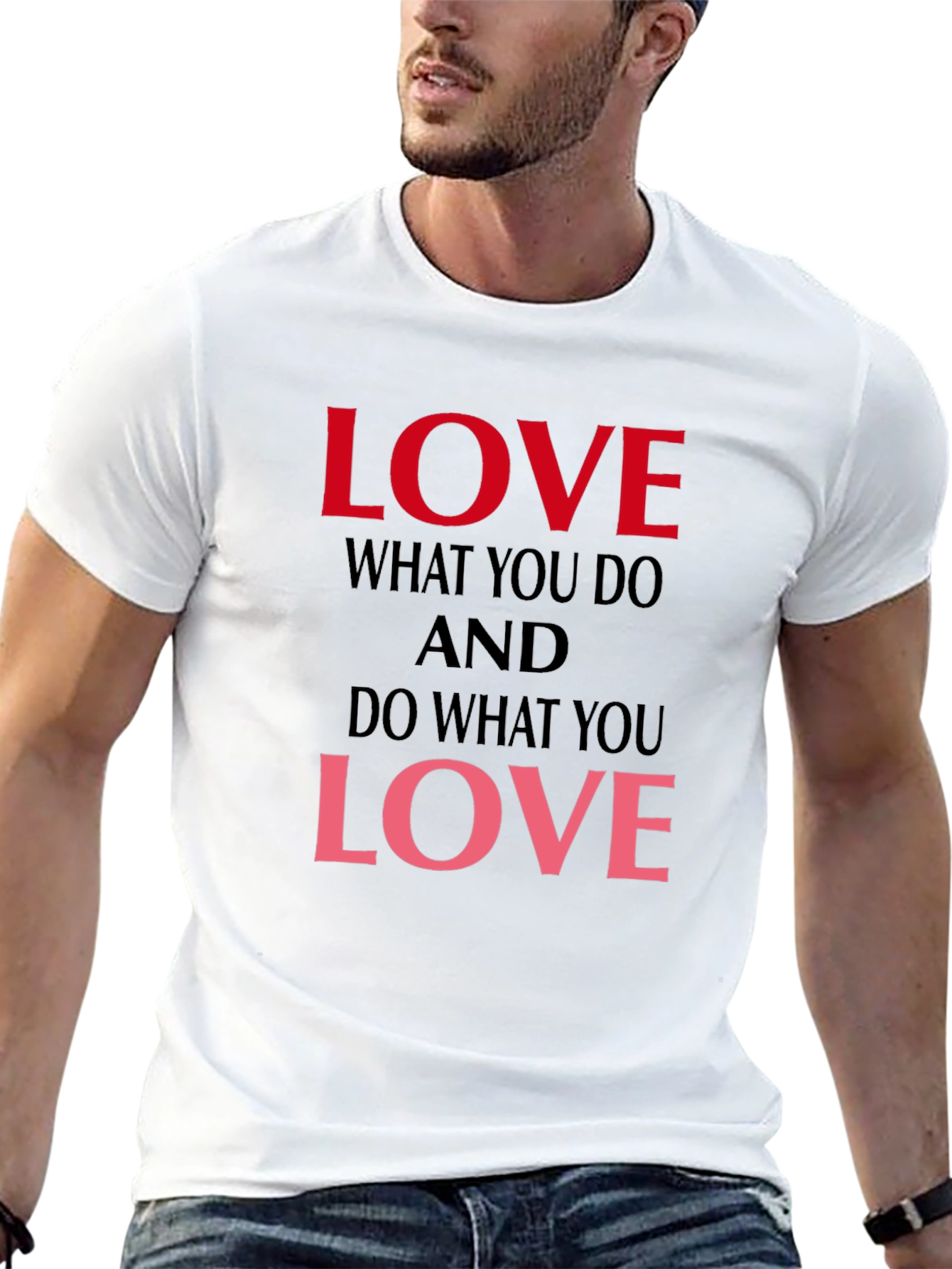 Black Love What You Do Graphic T-Shirt view 13