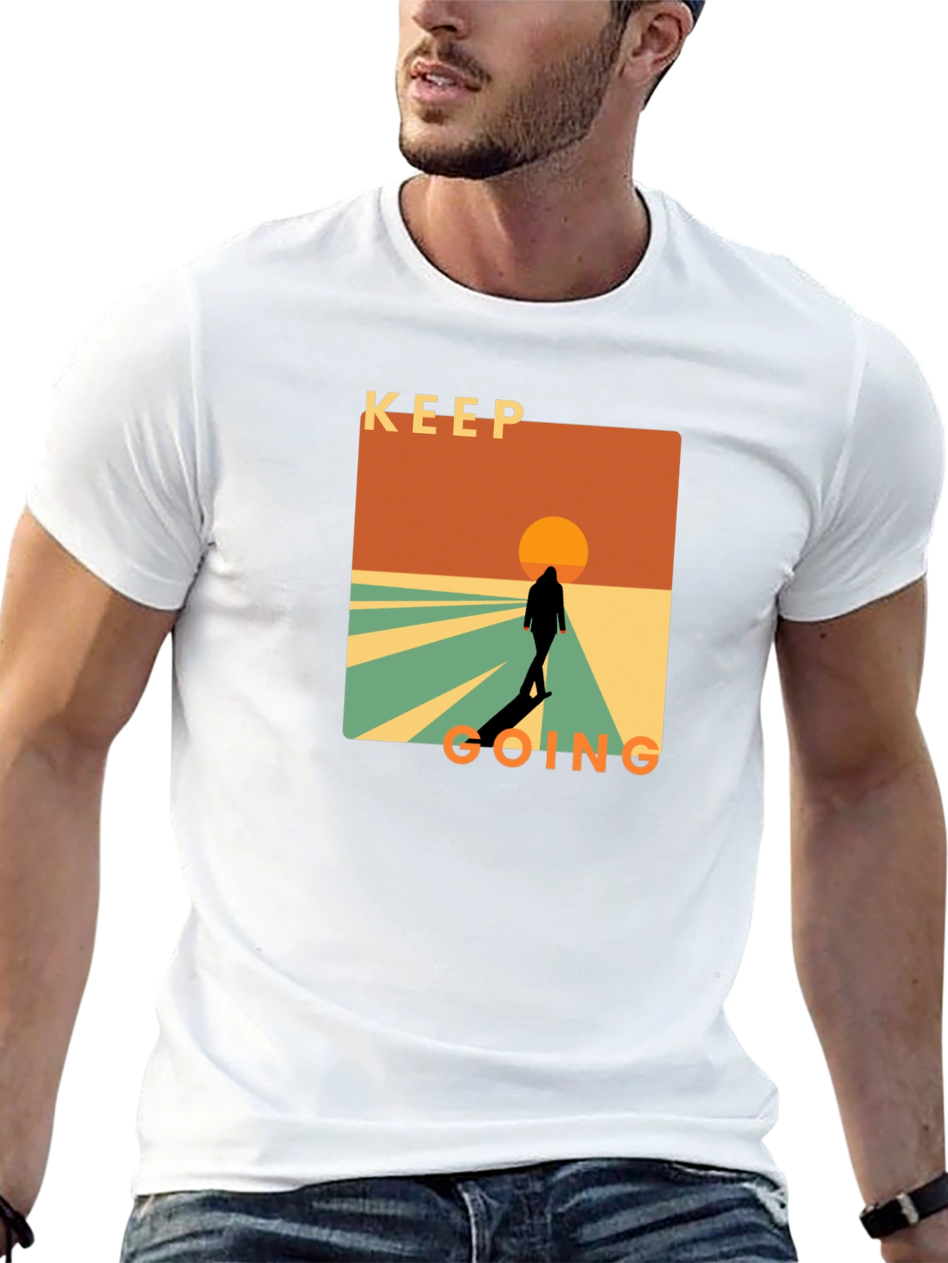 Keep Going Graphic T-Shirt - Motivational Design - 13
