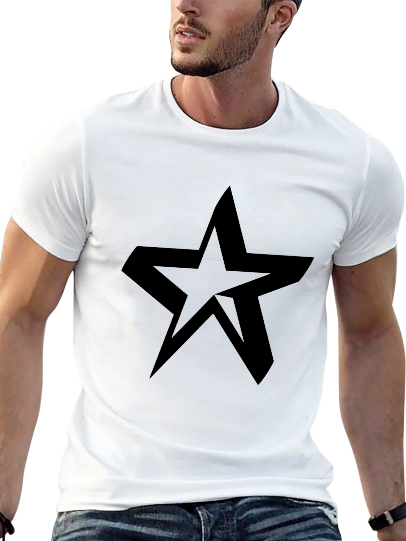 Black Black Star Graphic Tee - Bold & Stylish Menswear view 13