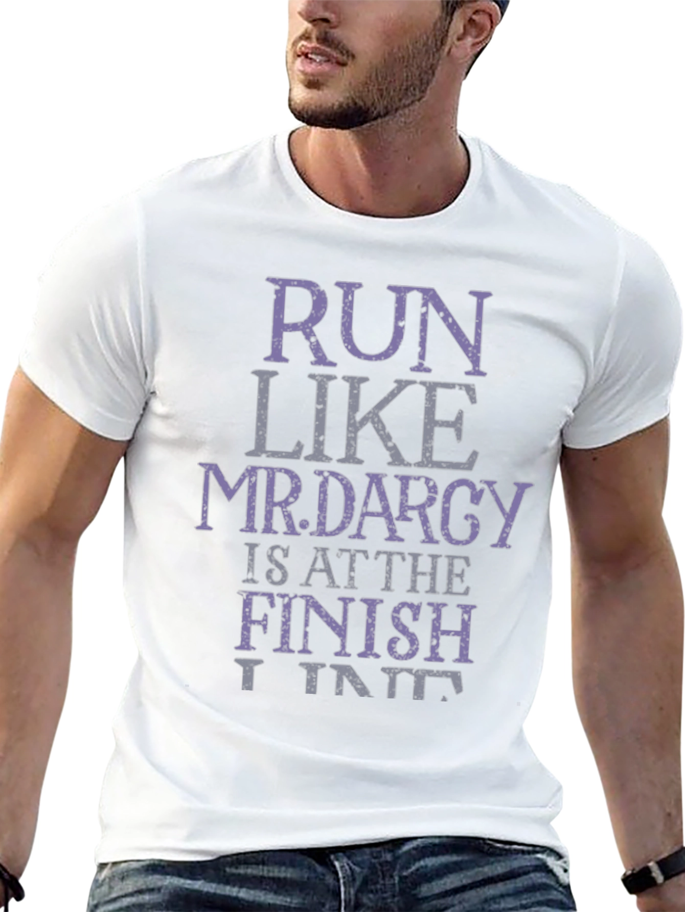 Black Run Like Mr. Darcy T-Shirt Funny Novelty Tee view 13