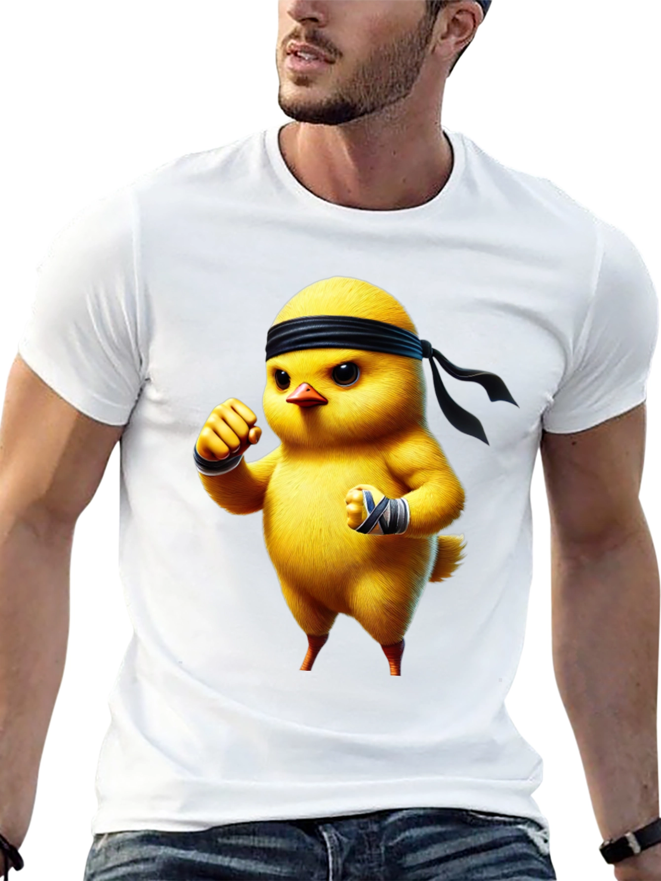 Black Martial Arts Chick Black T-Shirt view 13