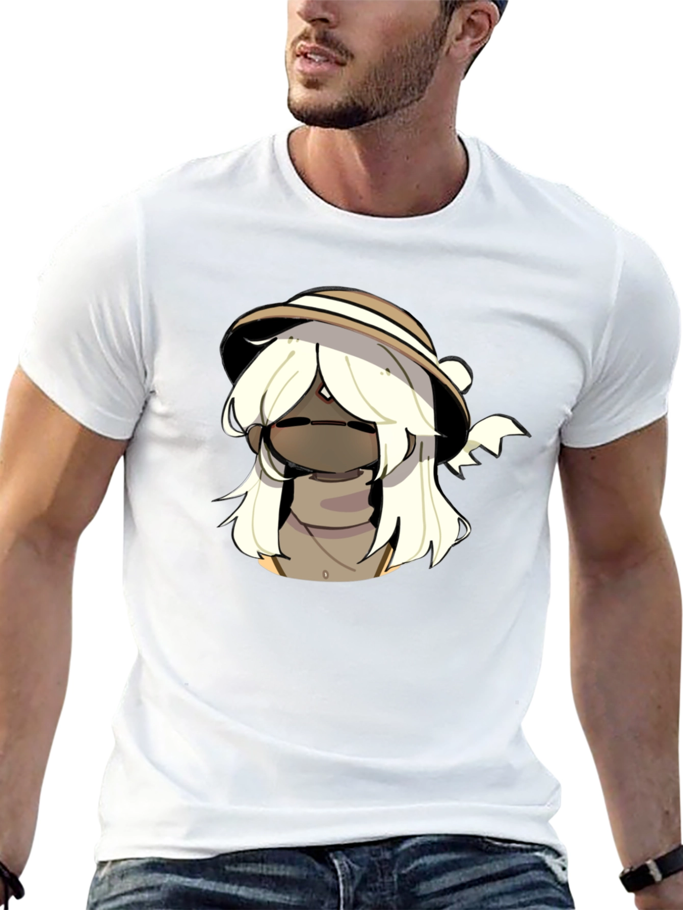 Black Cool Cartoon Character Black T-Shirt view 13