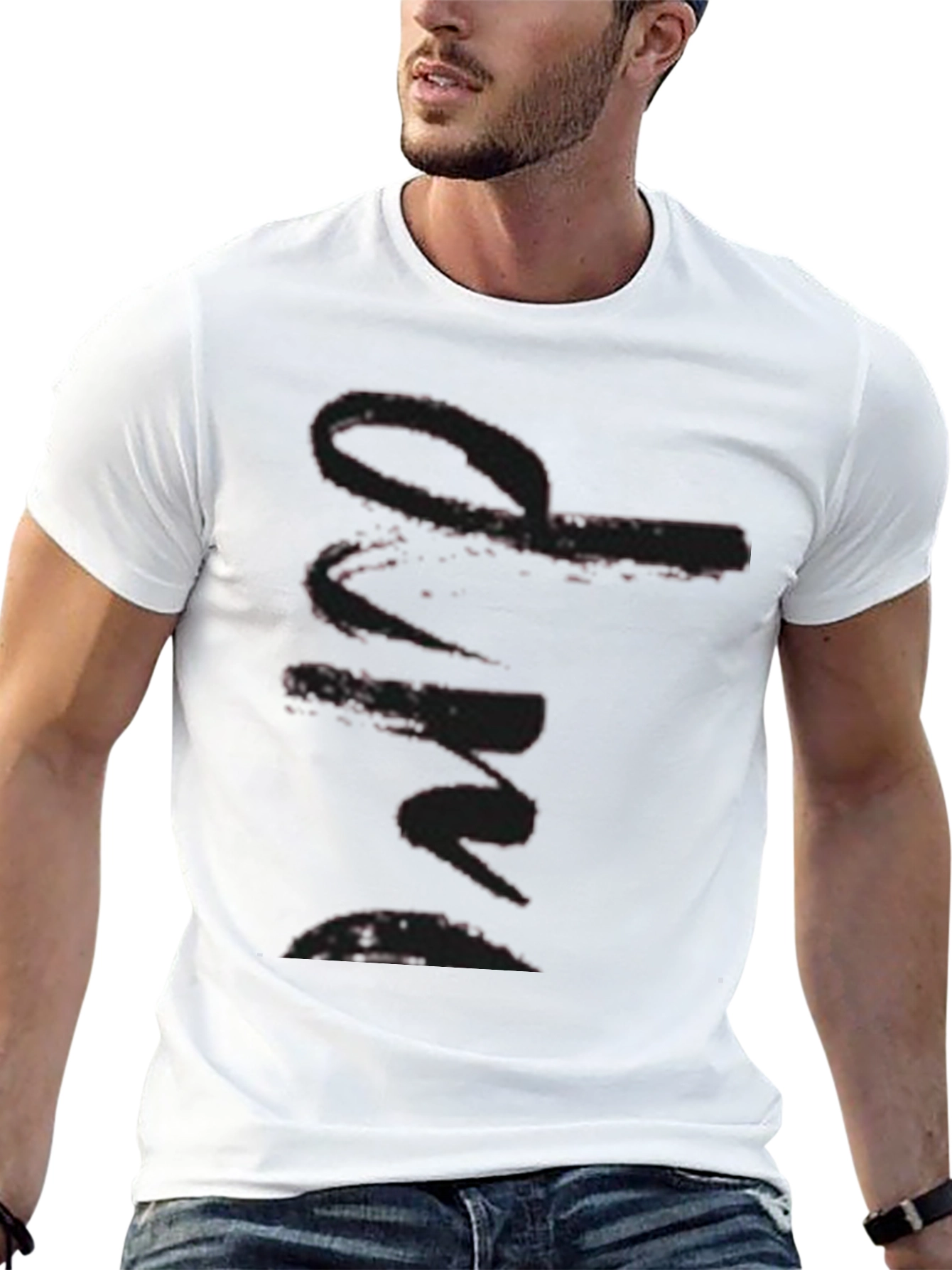 Black Stylish Black Graphic Print Tee view 13