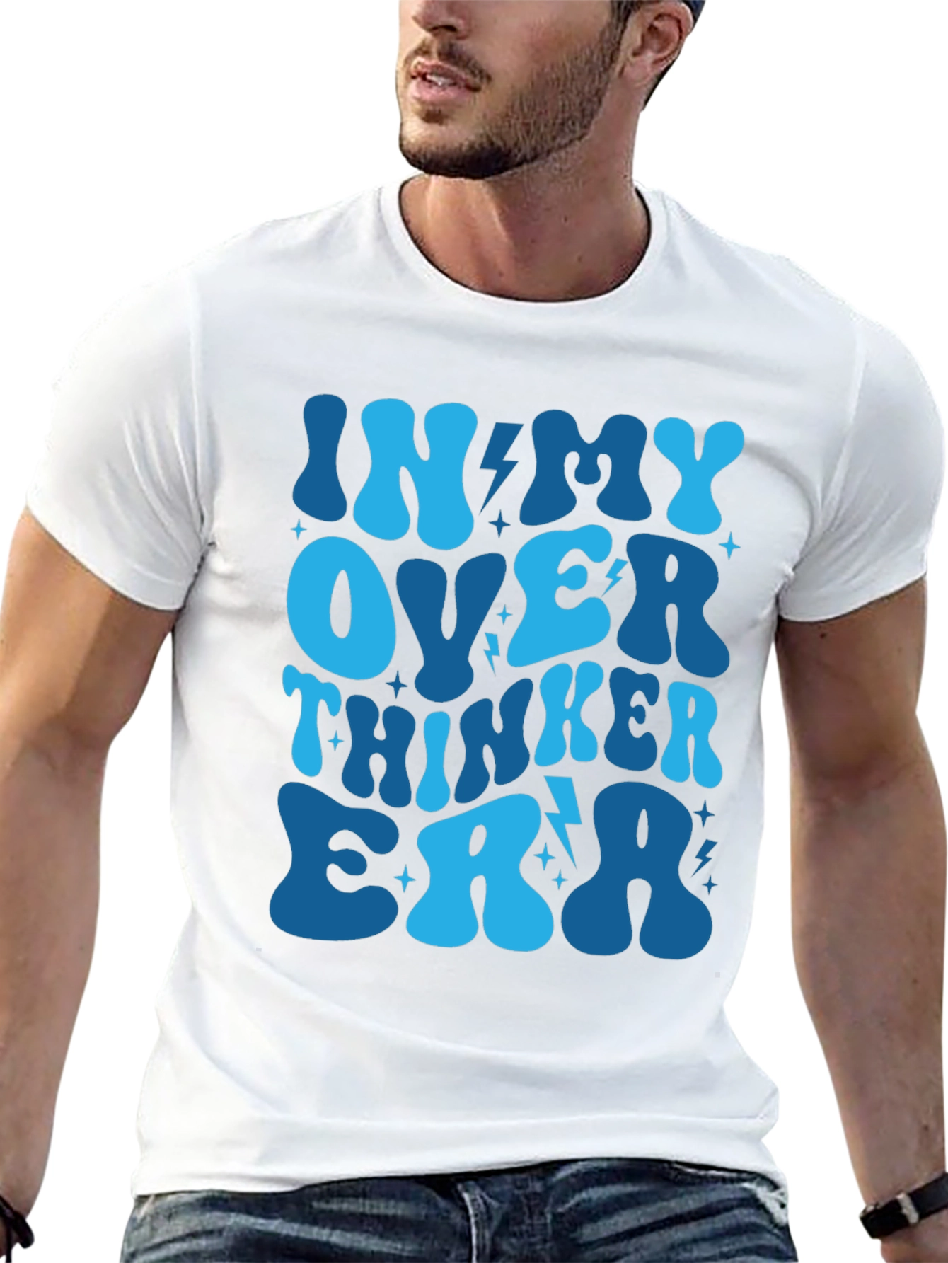 Black In My Overthinker Era Graphic Tee view 13