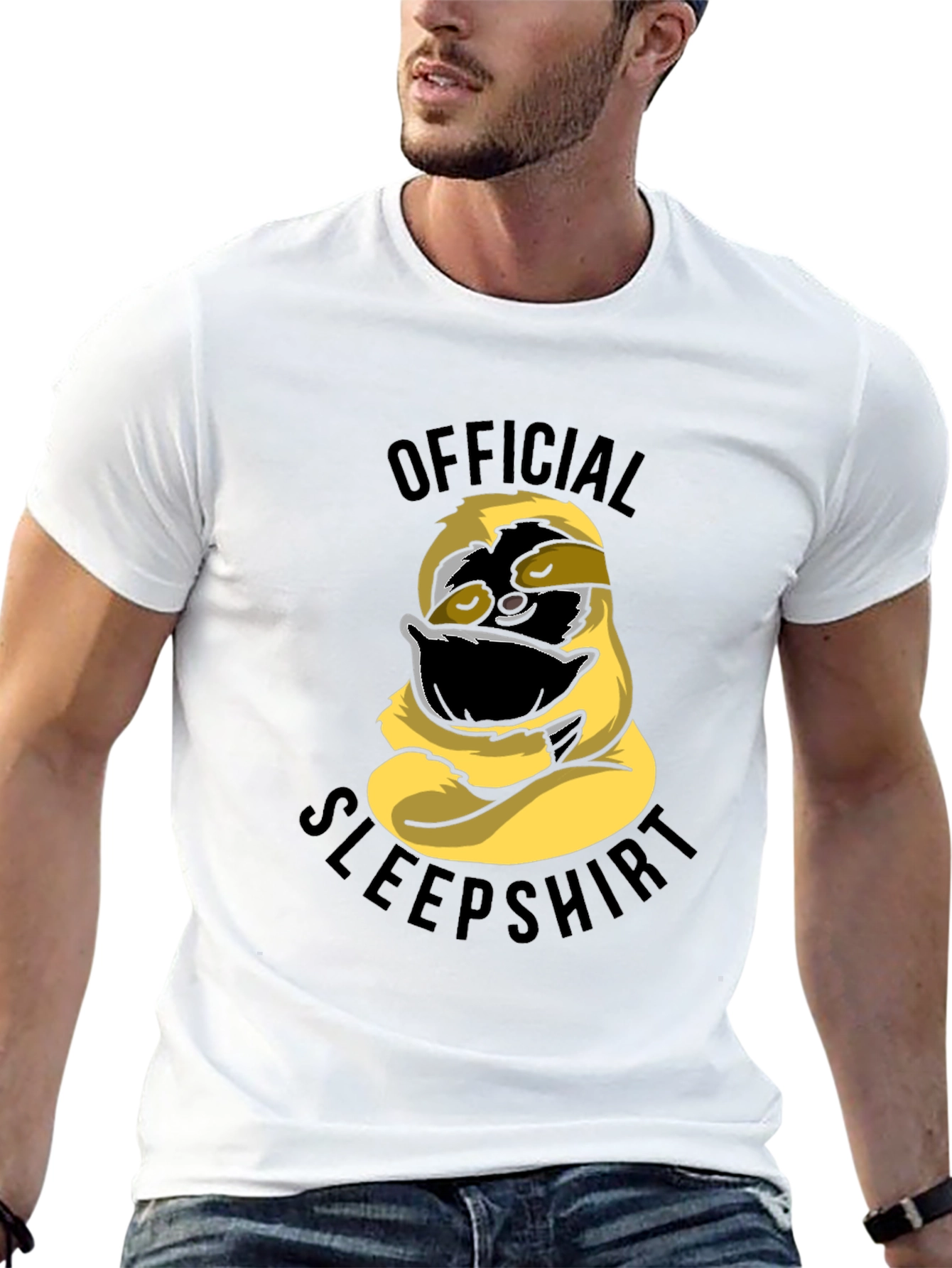 Black Official Sleepshirt Funny Sloth T-Shirt view 13