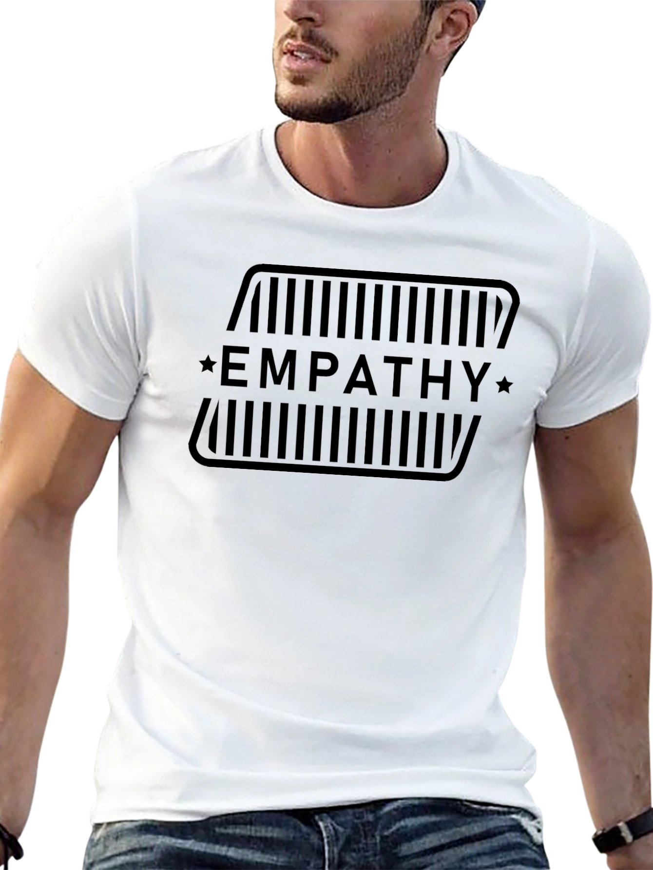 Black Empathy Graphic Tee - Soft Cotton Blend, Stylish Design view 13