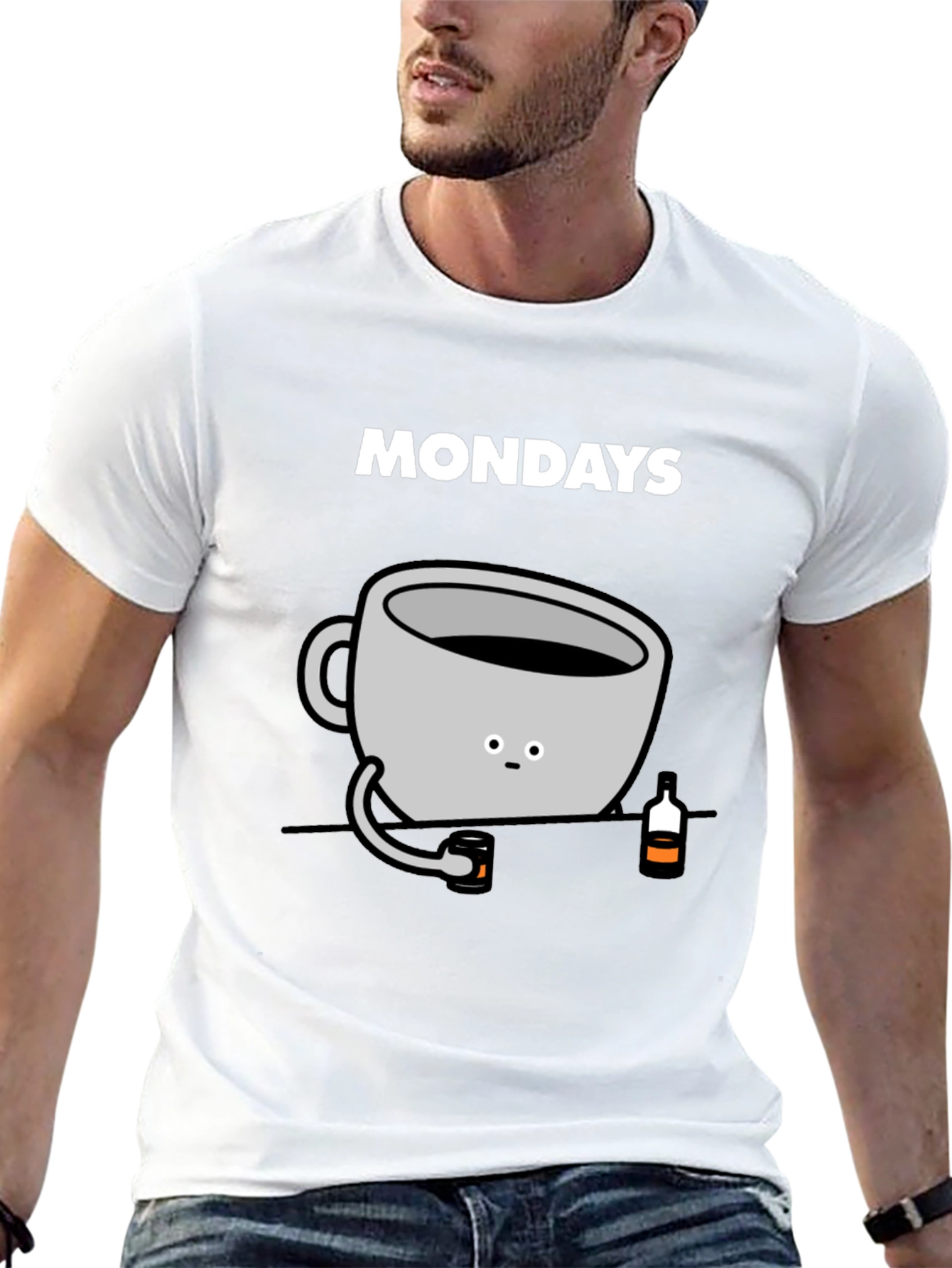 Black Mondays Coffee Mug Graphic Tee - Soft Cotton T-Shirt view 13
