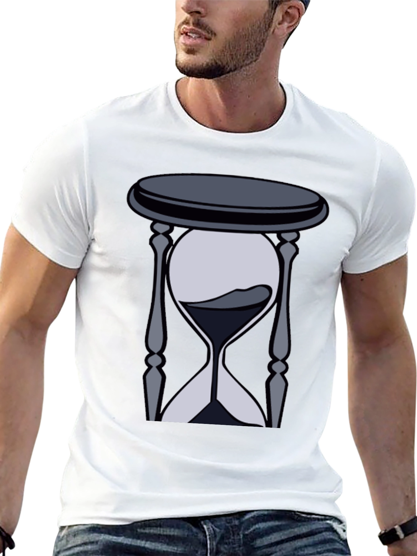 Black Hourglass Graphic Tee - Timeless Style view 13